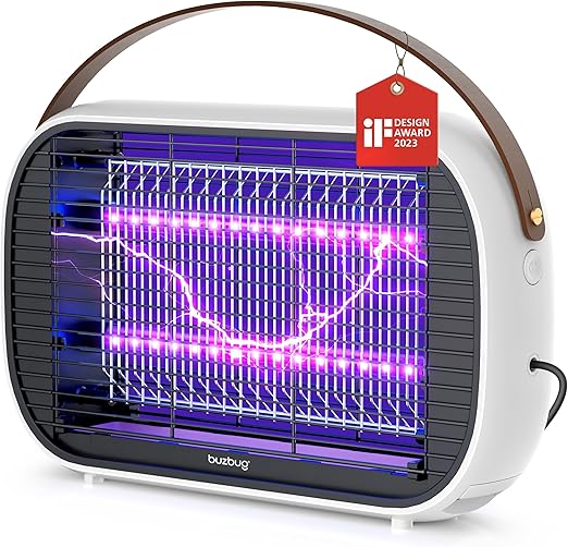 Buzbug LED Bug Zapper Indoor, 10 Years Lifespan Lamp Sustainable Less Power, Durable High-Voltage Electric Mosquito Zapper, Fly Trap Mosquito Trap, Fly Killer Fly Zapper -MA015B