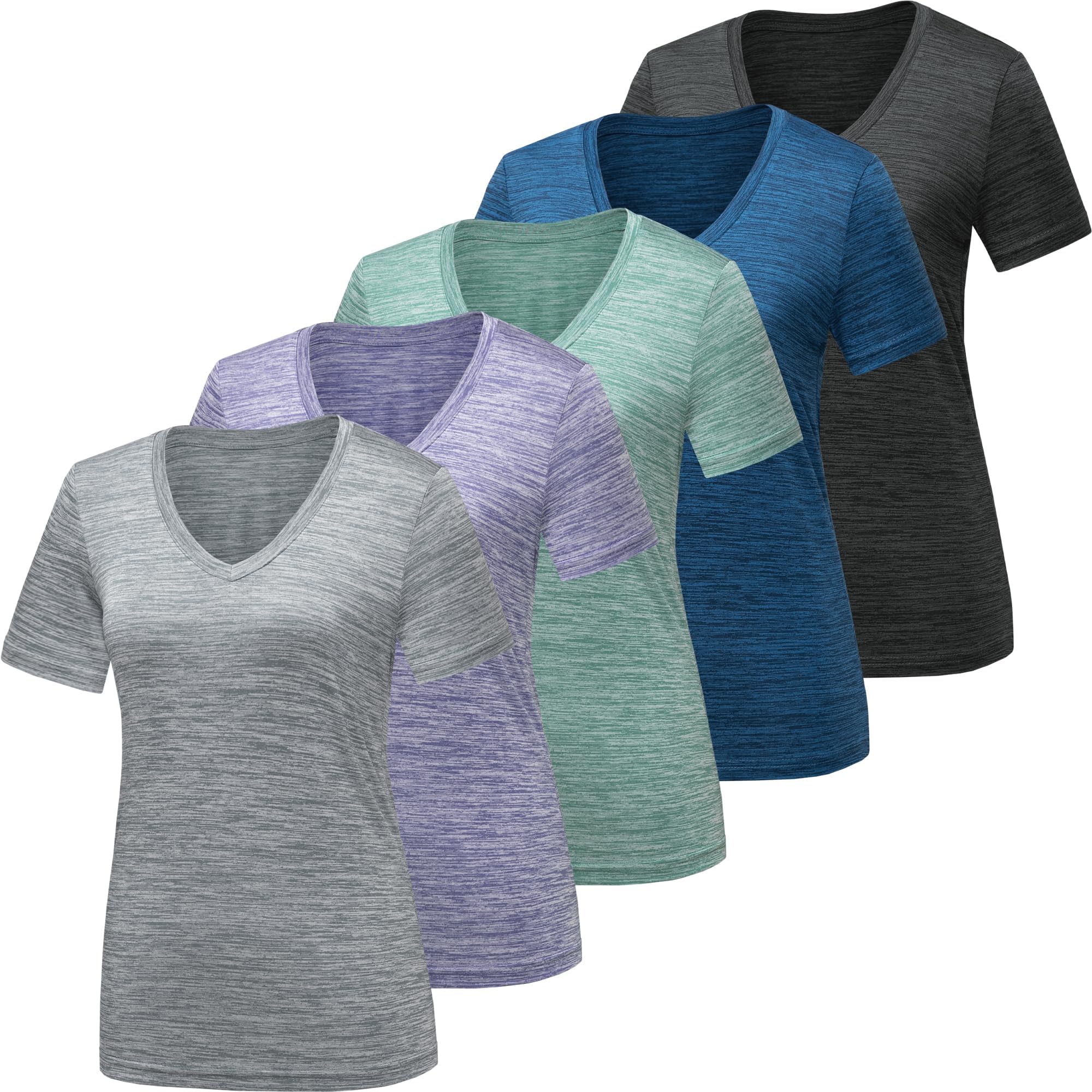 BALENNZWorkout Shirts for Women, Moisture Wicking Quick Dry Active Athletic Women's Gym Performance T Shirts