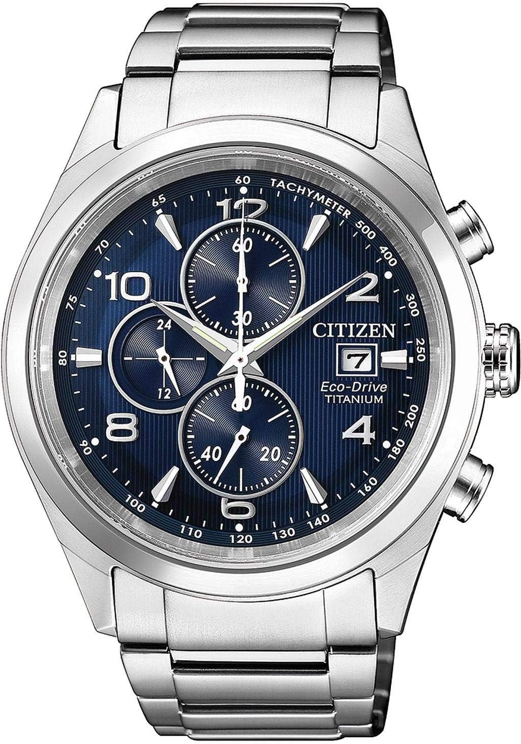 Citizen Herren Chronograph Solar Uhr CA0650-82L, Titan
