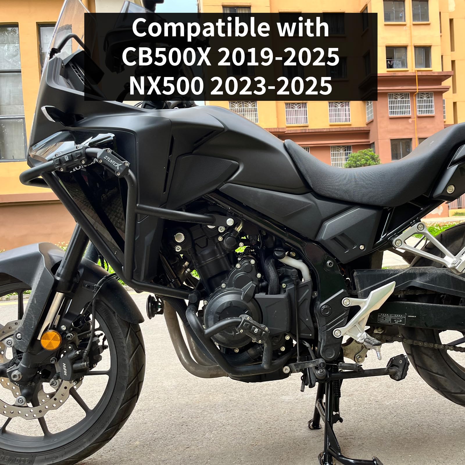 Motorrad-Seitenständer für Honda CB500X 2019-2025 NX500 2023-2025, hochbelastbarer, verstellbarer Parkständer mit fester Halterung