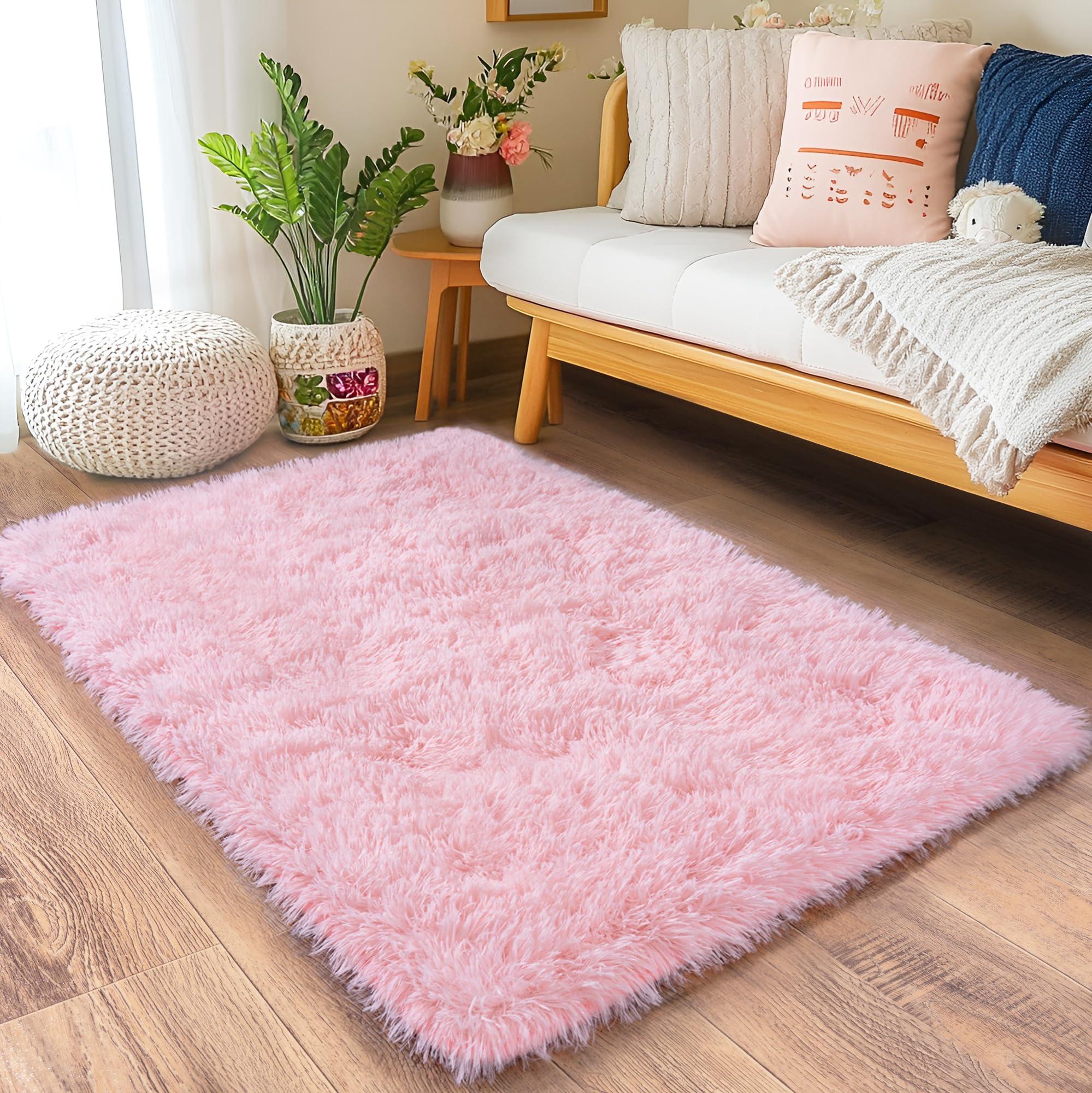 Tapis chambre enfant doux et lavable pour un coin lecture cocooning