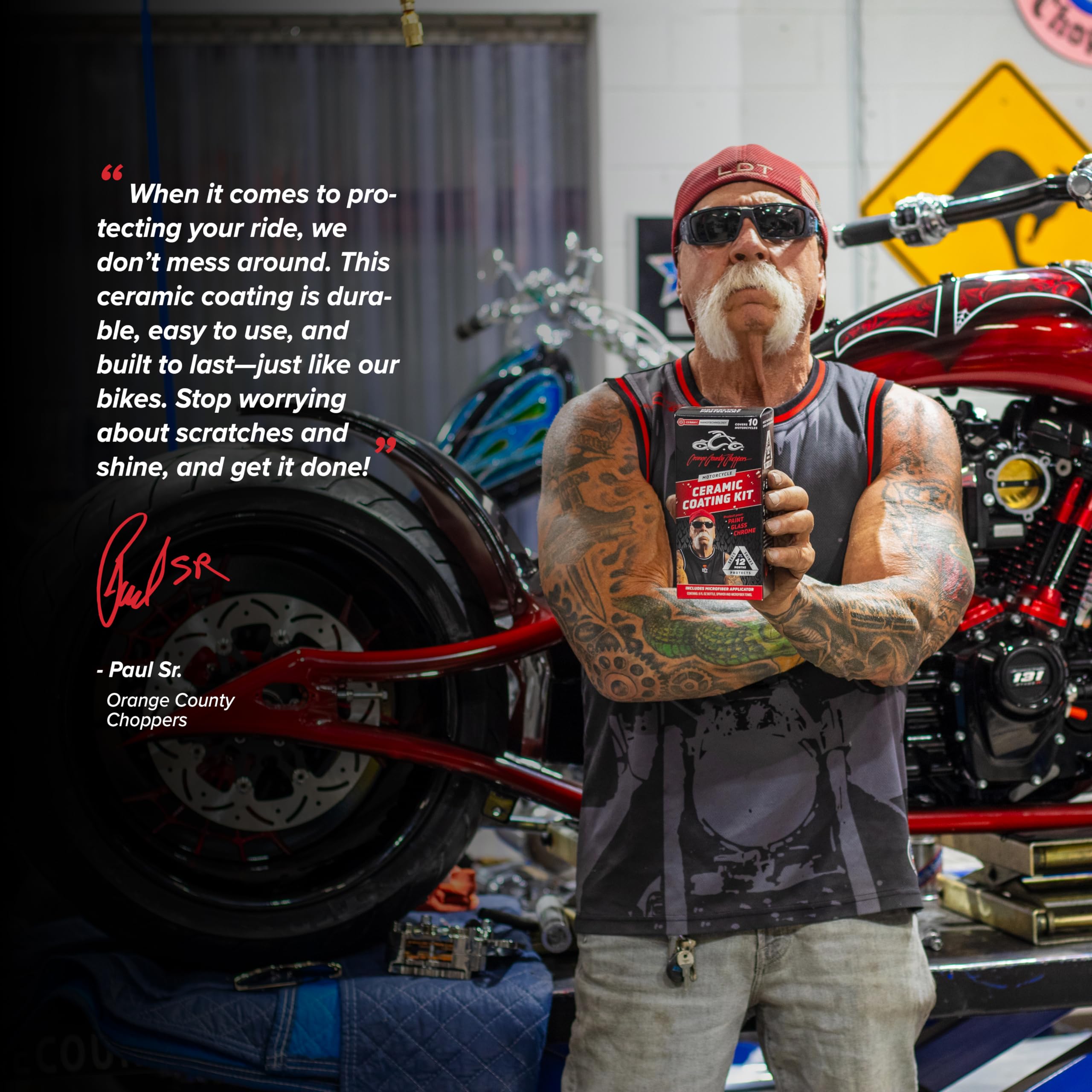 OCC® Motorcycle Ceramic Coating Paint Sealant - Seals, Shines & Protects Paint, Chrome & Glass For Up To 12 Months