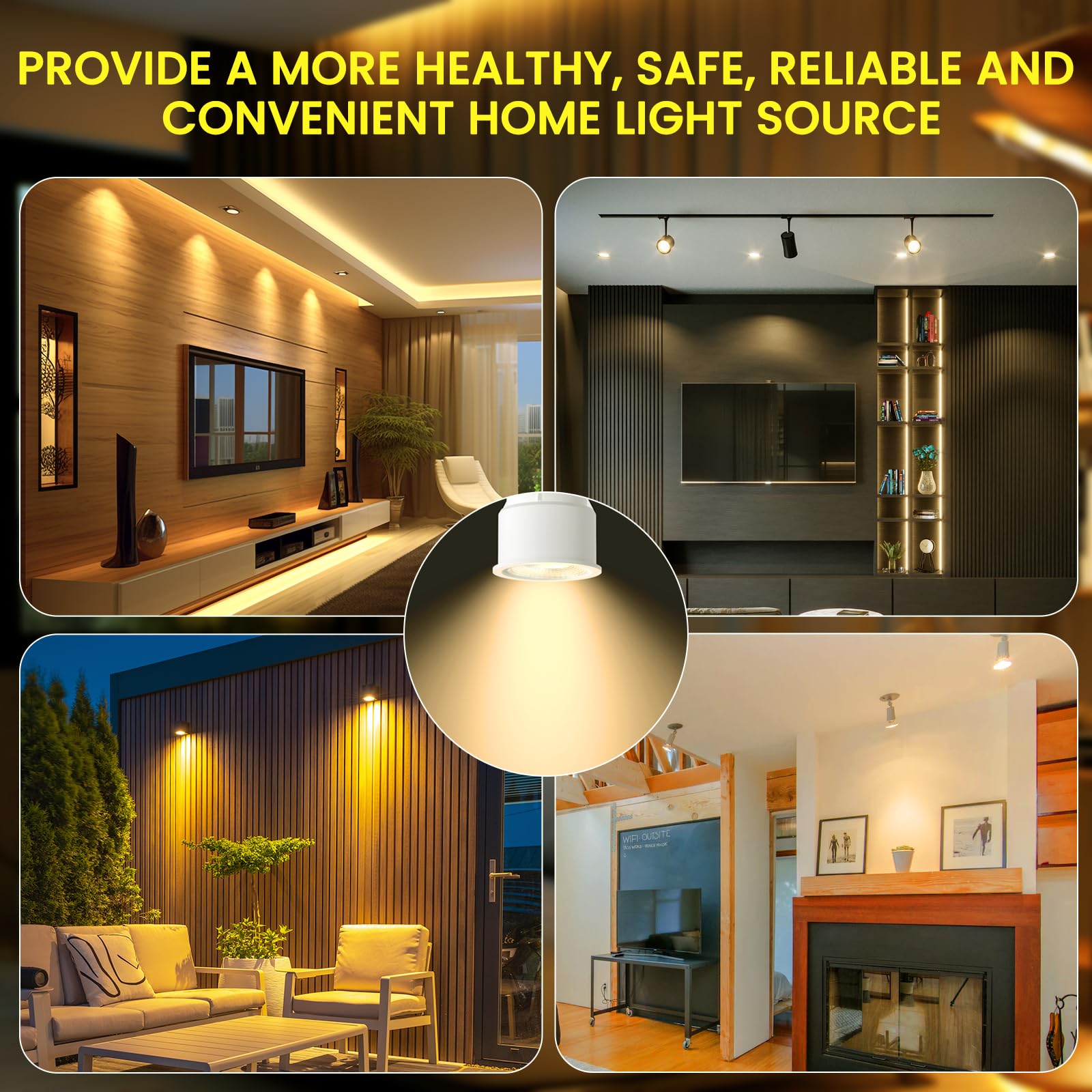 TobeBright 7W GU10 Long Neck LED Bulbs Non-dimmable Warm White 3000K - Image 3