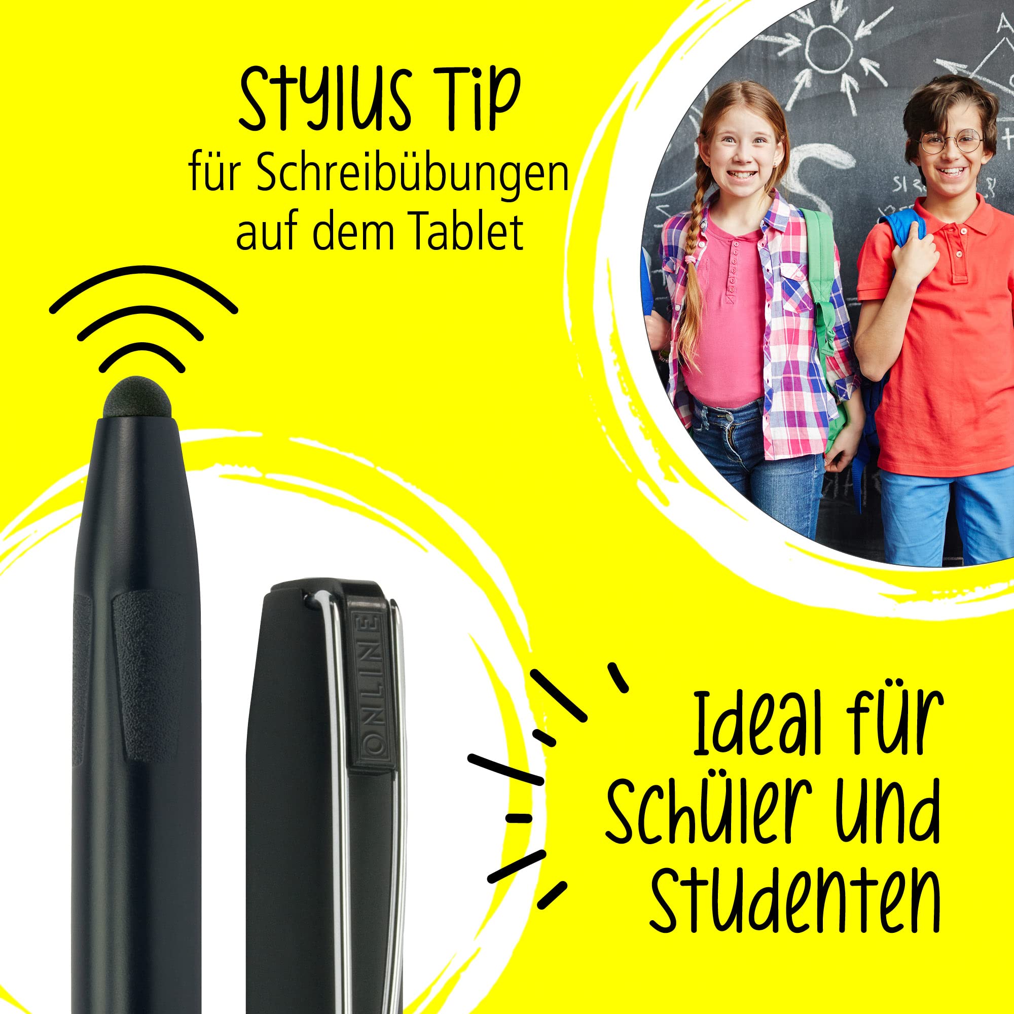 Online Penna stilografica Switch Expert, penna stilografica e touchpen in uno, per tablet e smartphone, penna multifunzione con cartucce di inchiostro standard, colore nero, pennino di iridio
