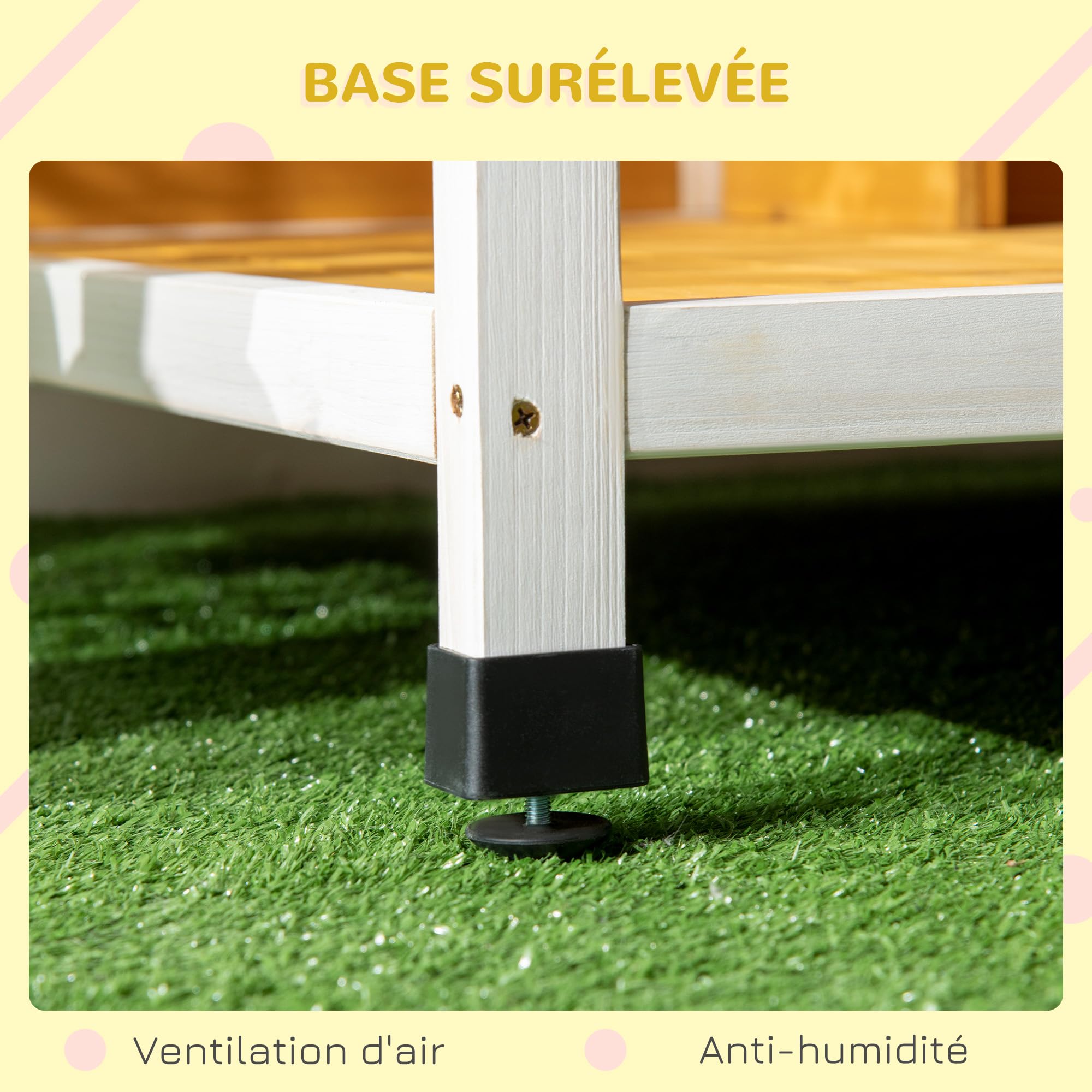 PawHut Niche pour Chien extérieur en Bois avec Toit ouvrant et fenêtre, 85,5 x 62 x 60 cm, Orange