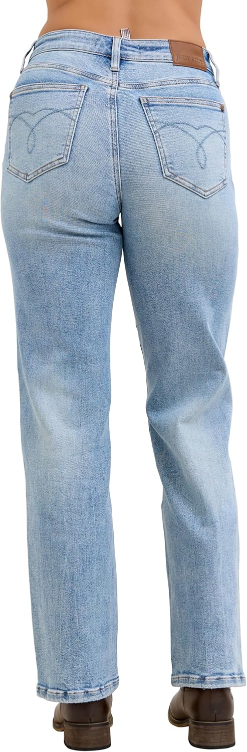 Judy Blue Womens Jeans - Mid Rise Petite Rigid Magic Straight - Image 2