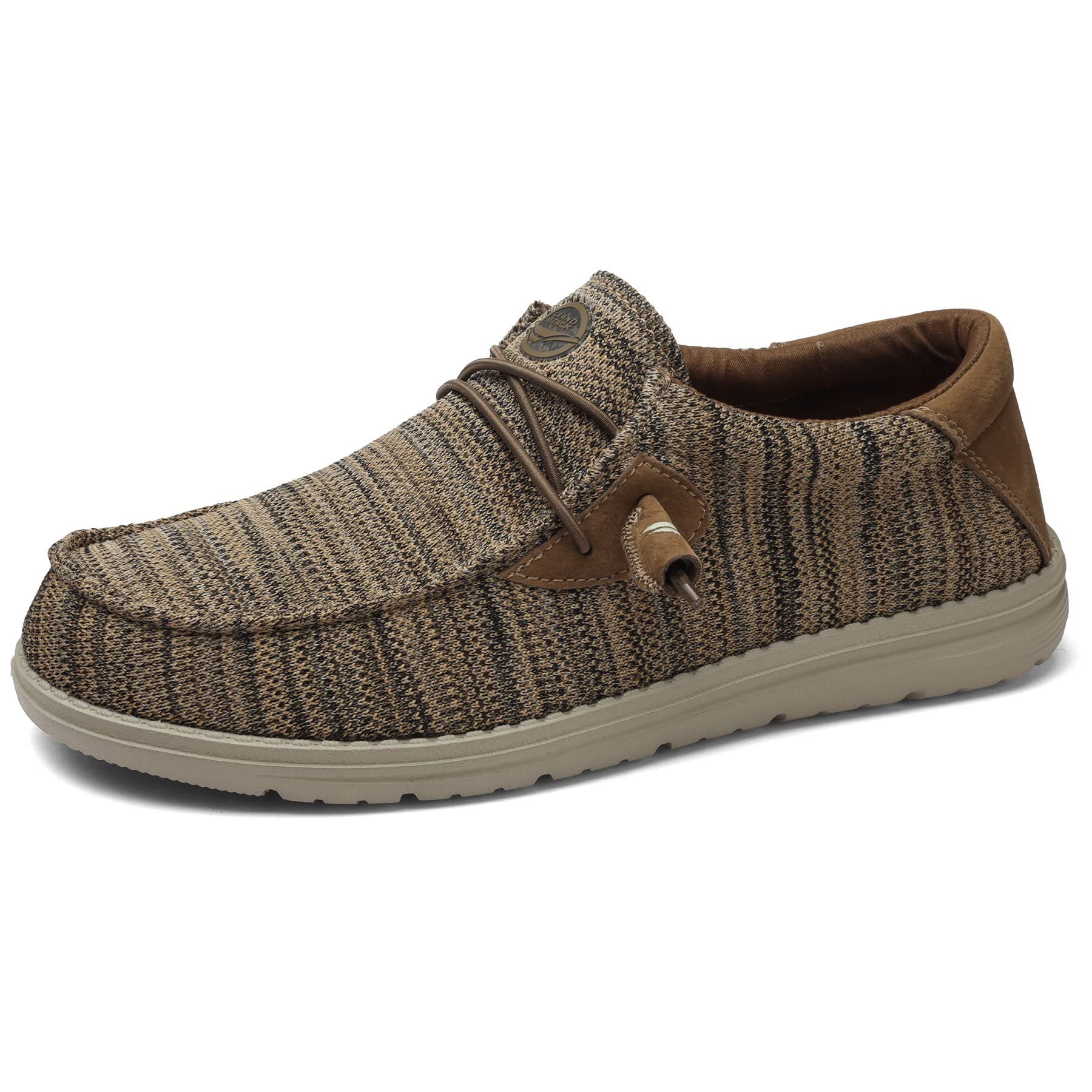 Grand AttackMen's Slip On Loafers Shoes-Soft Sole Walking Shoes for Men,Comfortable,Lightweight Work Shoes,Travel, Driving Boat Shoes,Brown Size10.5, Brown, 10.5