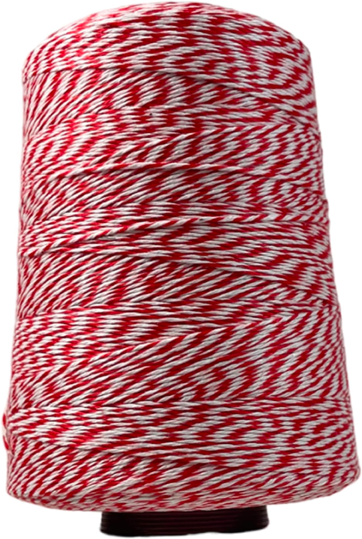 Regency Wraps Baker's Twine Cone, 2046 ft. Colorful String, Cord for Tying Pastry Boxes, Wrapping Baked Goods, Gifts and DIY Crafts, Pack of 1, Red/White
