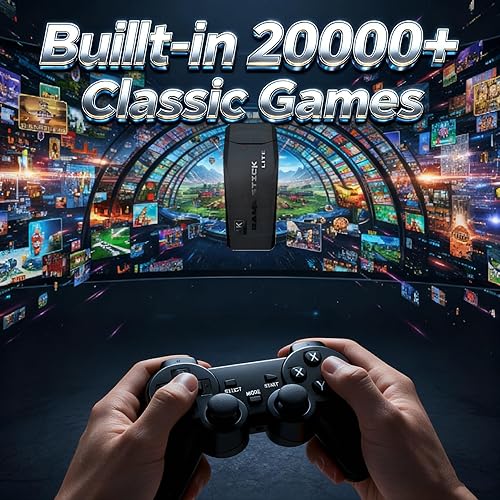 Miniatura 4 de Consola de juegos retro inalámbrica, Plug and Play Video Game Stick 4K de alta definición HDMI 10000+ juegos, controladores inalámbricos 2.4G,