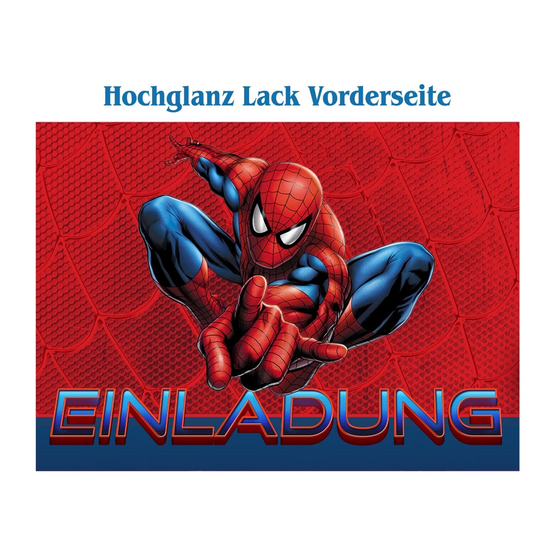 Spiderman Einladungskarten Set - 8 Karten + Umschläge Für Kindergeburtstag