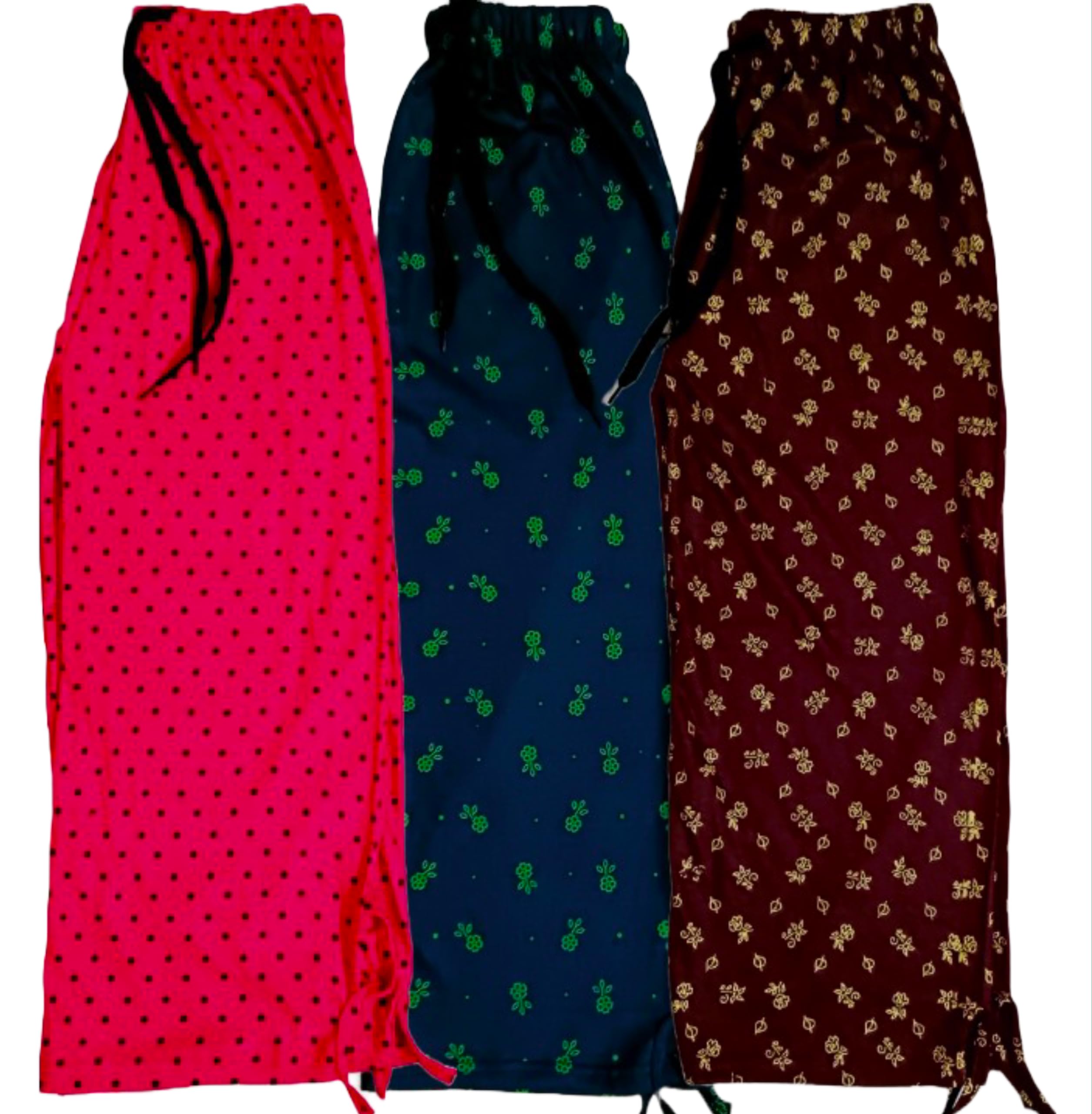 Kunjus Girls Printed Cotton Regular Fit Pyjamas/Pajamas Combo Pack of 3 for Age from 7 to 16 Years