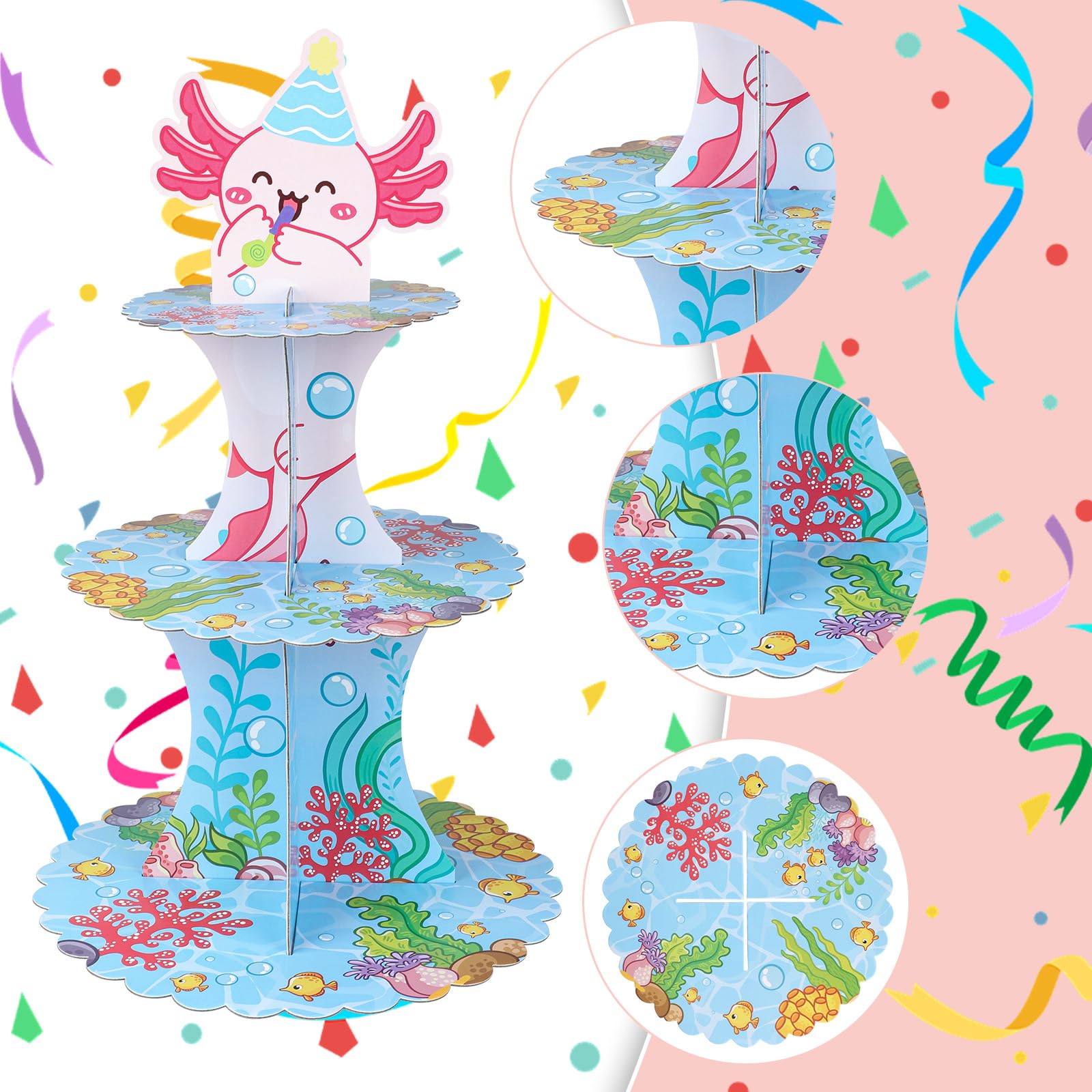Supporto per cupcake a 3 livelli, porta torta a forma di