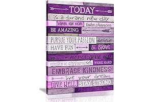 Purple Office Wall Art: Motivational Wall Decor for a Stylish Workspace