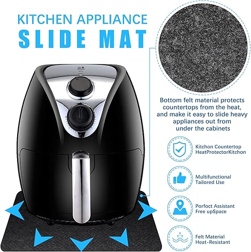 Miniatura 4 de 4 alfombrillas resistentes al calor para freidora de aire, protector de encimera de cocina, almohadillas antideslizantes a prueba de calor,