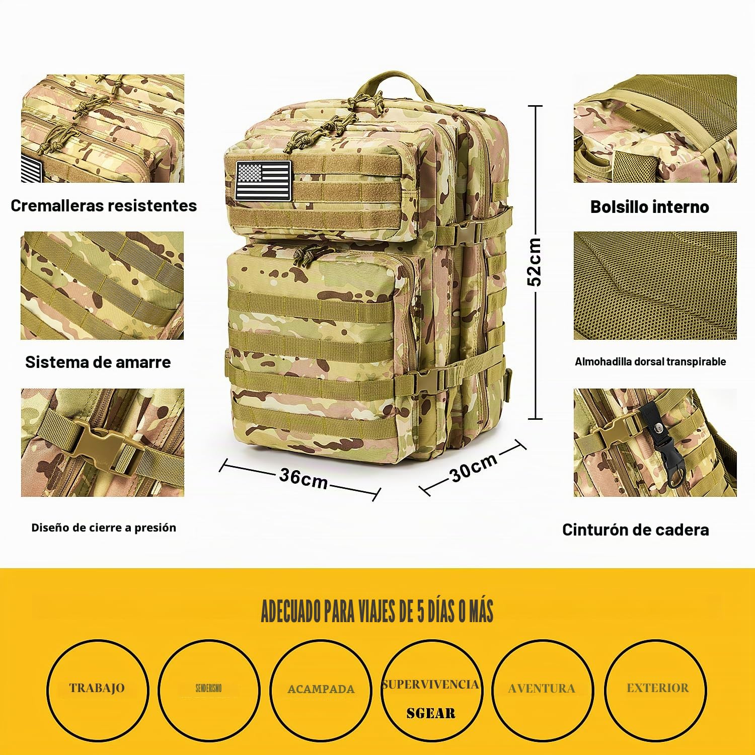 Kit de primeros auxilios de supervivencia, 99 piezas, equipo profesional, mochila grande para senderismo, accesorios de aventura al aire libre, regalo