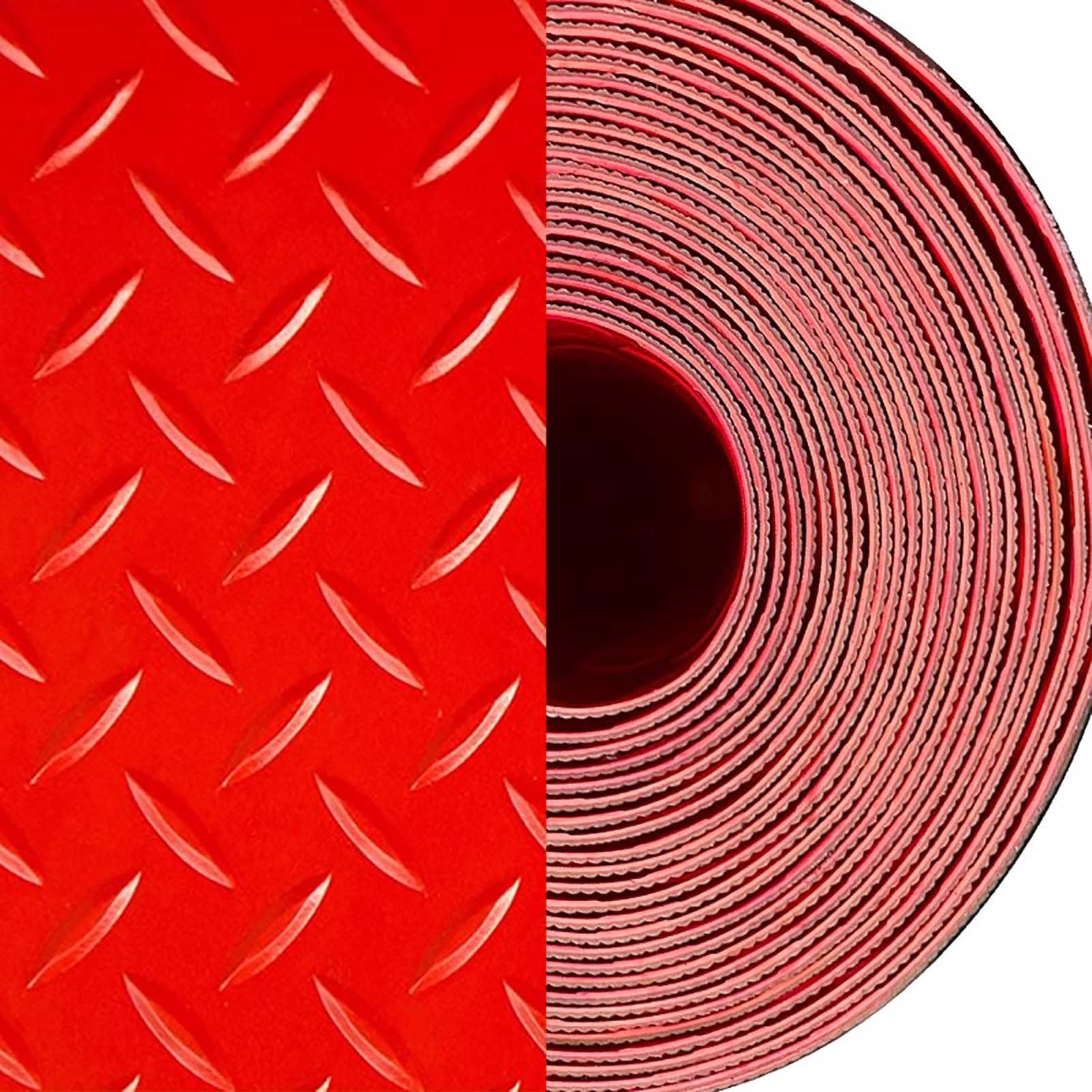 Esterilla de Goma, Alfombrilla de Goma roja for Suelos 0,6 m a, Ideal for sótanos, cobertizos, entradas y establos(1.6x6m/5.2x19.7ft)