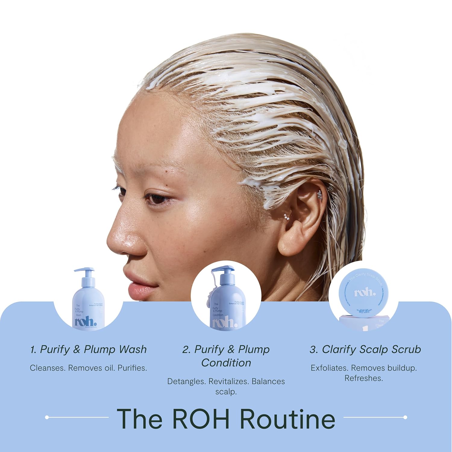 ROH Purify & Plump Condition 350ml - Volumizing Hair Conditioner - Image 7