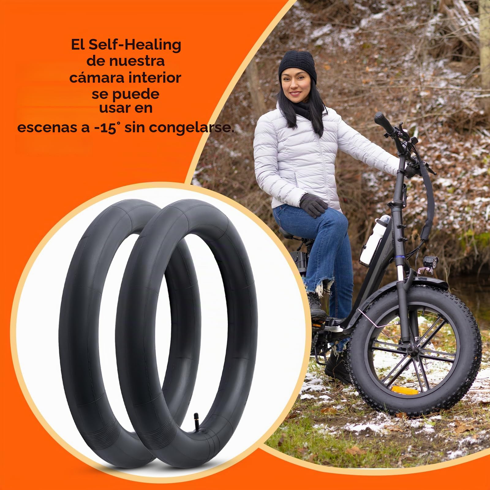 YunSCM 2 Piezas 20x3,5/4,0 Cámara de Aire Reforzada AV32mm Schrader Valve, Prevenir y Reparar, Sellado Autónomo, Compatible 20 Pulgadas cámara de Bicicleta 20x3,50 20x4,0