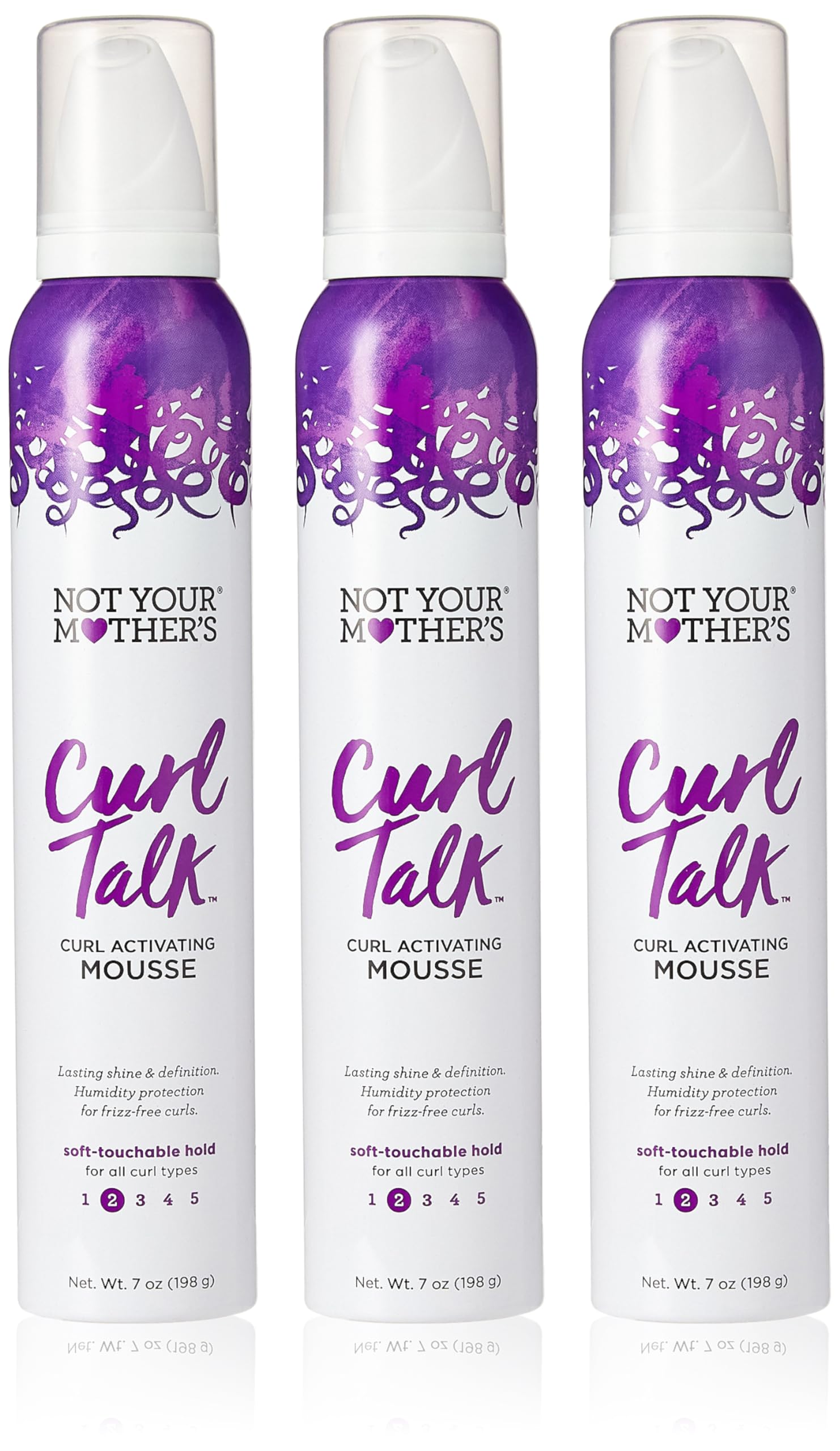 Not Your Mothers Curl Talk Curl Activating Mousse 7 Ounce (3 Pack)