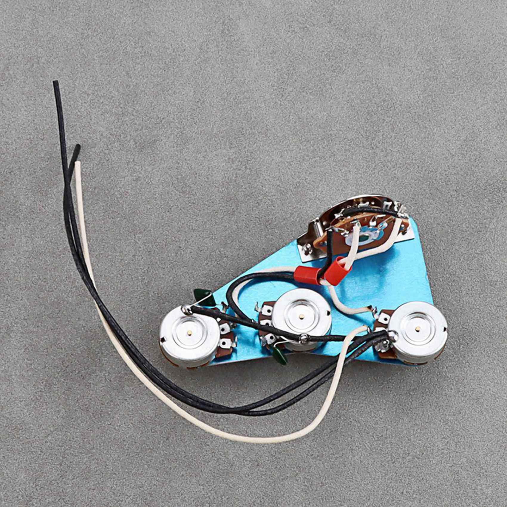 3X Cablaggio per Chitarra Elettrica Convertitore A 5 Vie Potenziometri 250K per Chitarra Usato Kit di Cablaggio Precablato