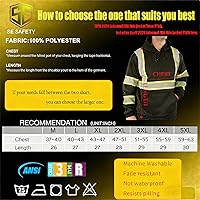Vista 53 de sesafety Sudadera de seguridad de alta visibilidad para hombre, sudadera con capucha reflectante con cremallera clase 3, sudadera con capucha