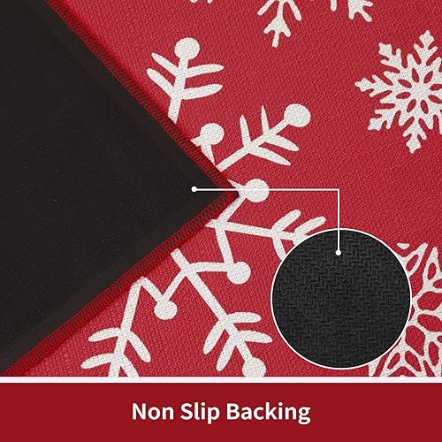 Miniatura 4 de CAROMIO Alfombras y tapetes de cocina de Navidad antideslizantes para el piso de la cocina, alfombra de pasillo de cocina delante del fregadero,