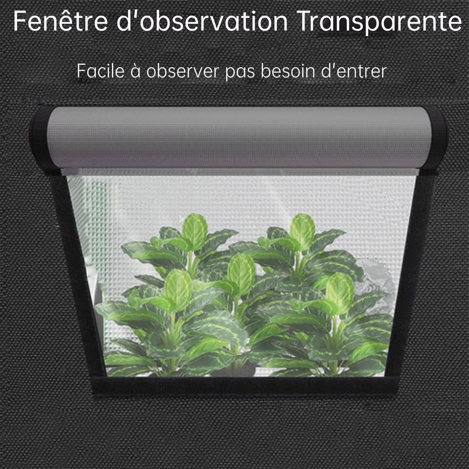 SunStream - Tienda de cultivo hidropónico, tejido Oxford 600D 120x60x150 cm, con ventana de observación, caja de cultivo interior para plantas de interior