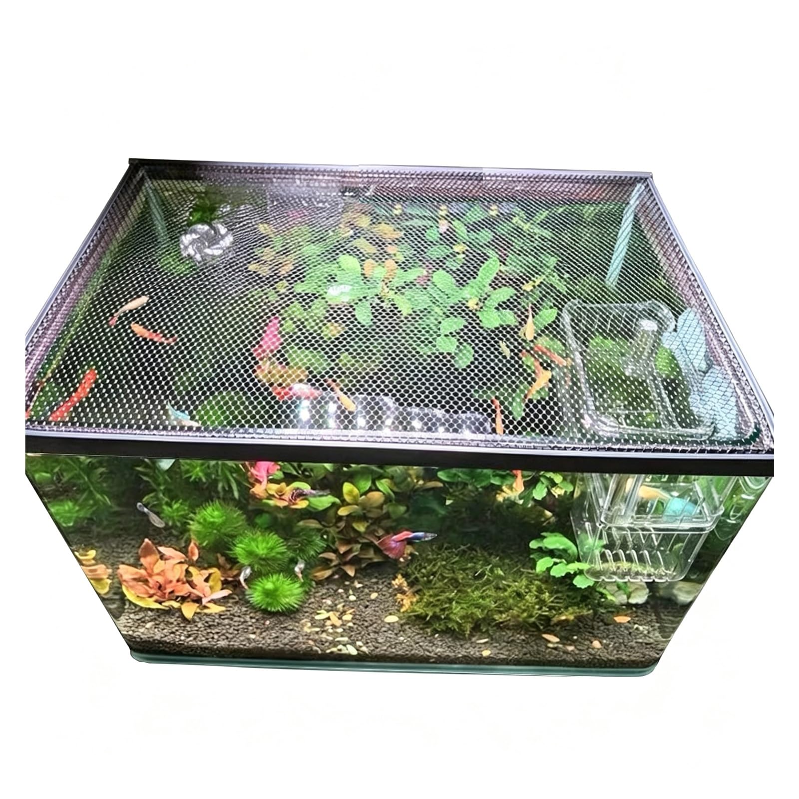 Genérico Tapa Magnética para Acuario Hecha A Mano, Cubierta Superior para Pecera, Cubierta De Red Antisaltos, Proteger A Los Peces De Saltar Fuera del Tanque Peces(130x60CM/51.18x23.62in)