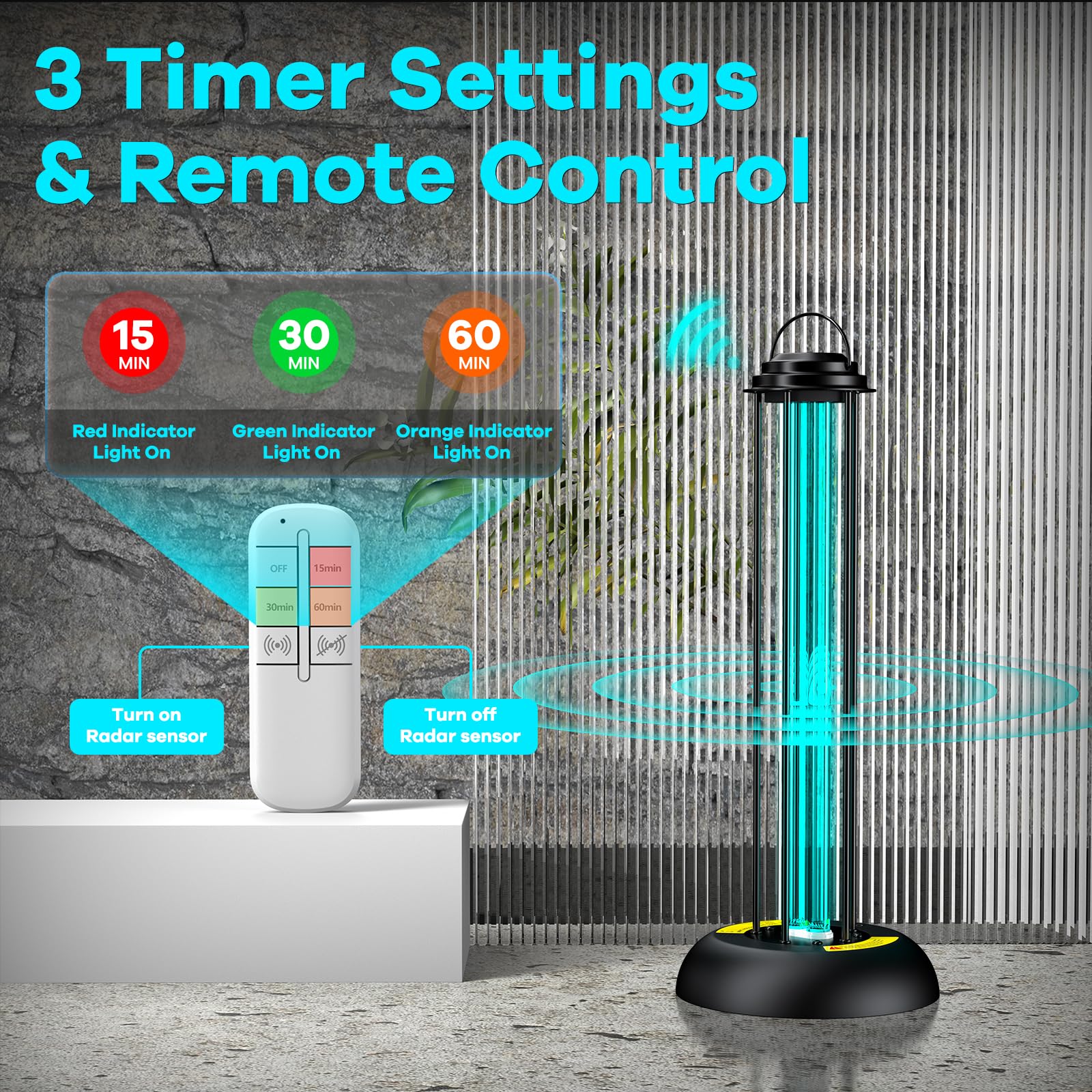 Disinfettante a luce UV, lampada UV per casa, stanza e cucina