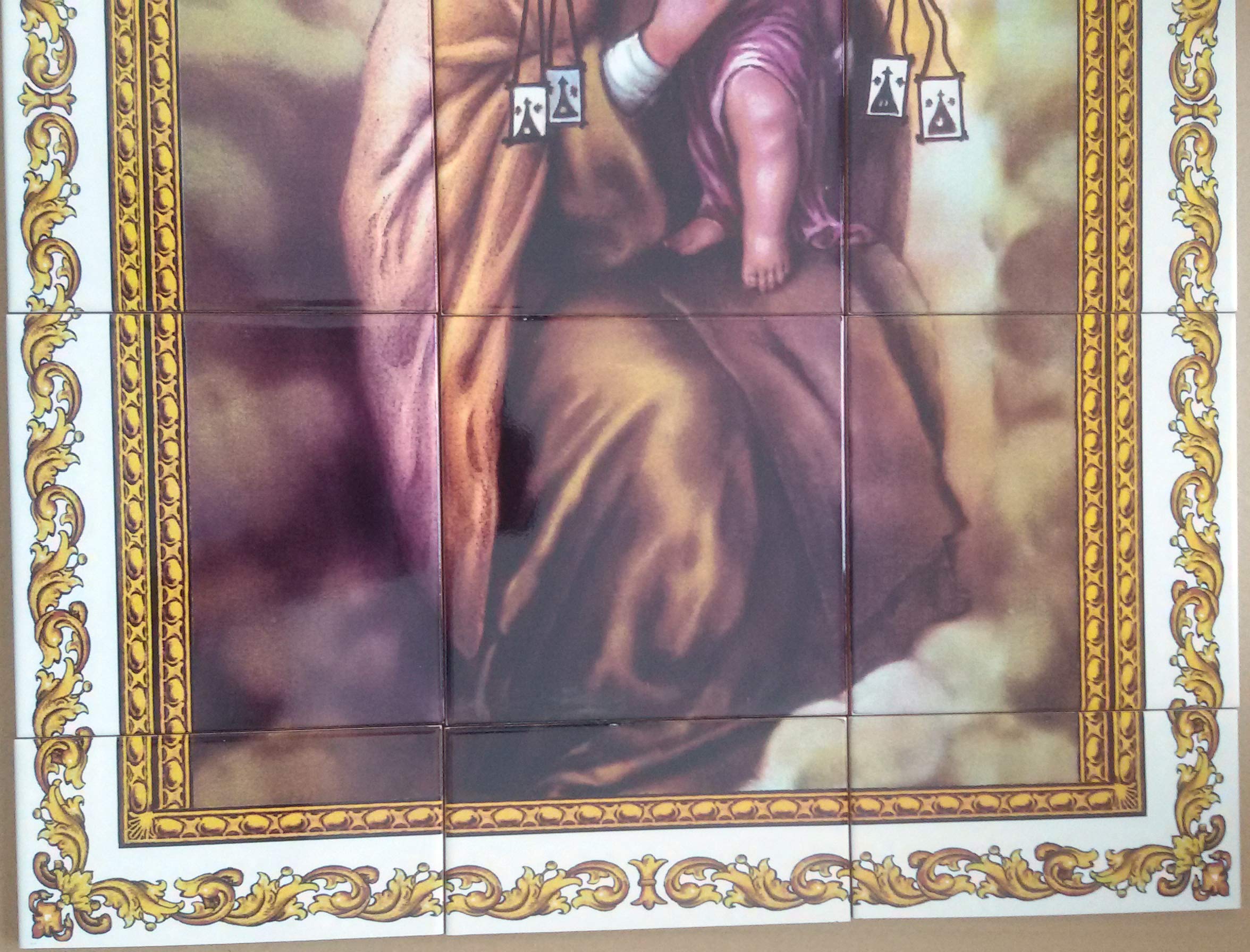 Rustiluz Azulejo Virgen del Carmen 45 x 60 cm