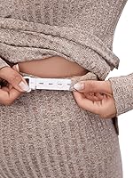 Vista 4 de SOLY HUX Conjunto de maternidad para mujer, conjunto de 2 piezas, manga larga, dobladillo dividido y pantalones de cintura elástica ajustable