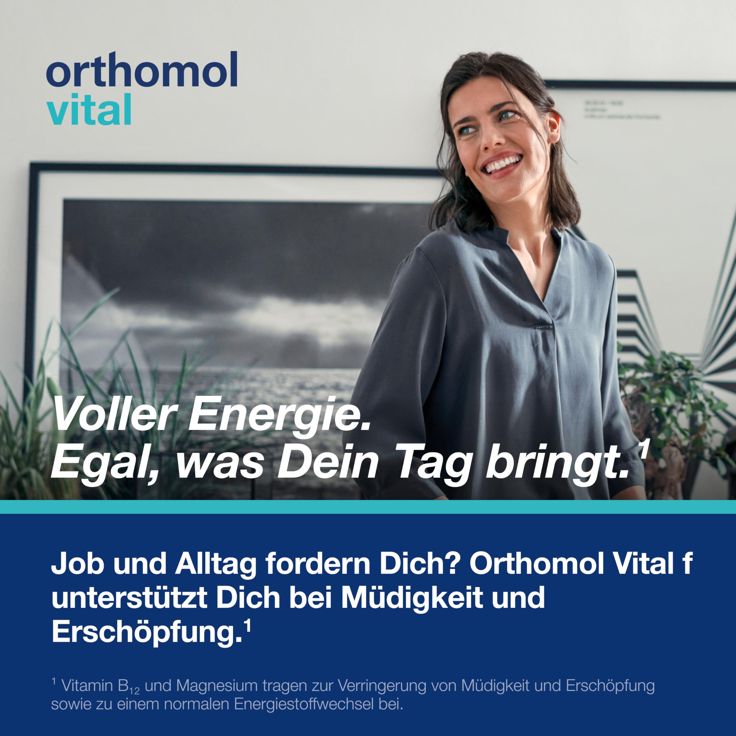Orthomol Vital f - Mikronährstoffe für Frauen - bei Müdigkeit und Erschöpfung - mit B-Vitaminen, Omega-3-Fettsäuren und Magnesium - Trinkampullen/Kapseln à 30 x Tagesportionen