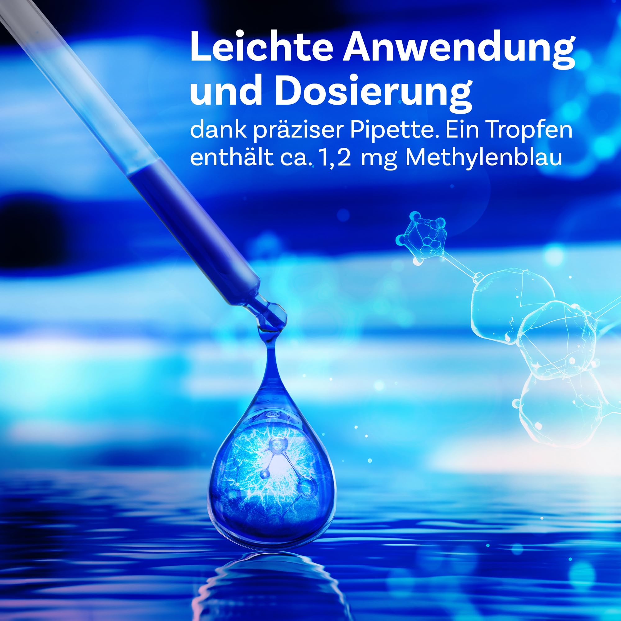 TAKE2 Methylenblau 2% Lösung 3 x 100ml im med. Braunglas | Höchste Reinheit 99,9% | Ph. Eur. Reinstoff | frei von Schwermetallen | Hergestellt und Laborgeprüft in Deutschland