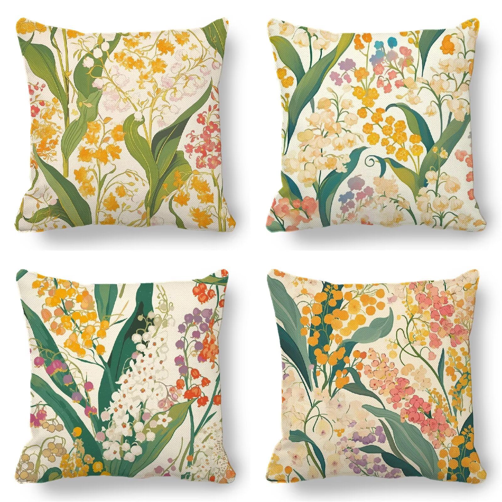 Housse de coussin 40x40 orange lot de 4 pour protéger et rénover vos coussins