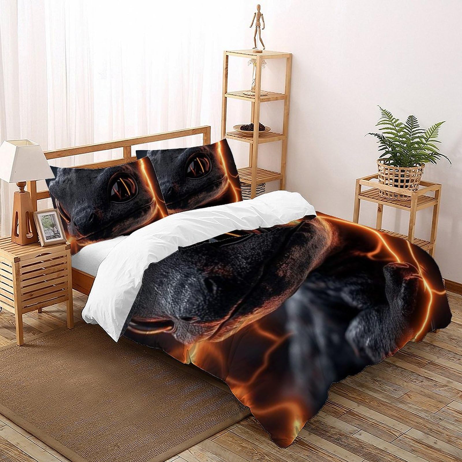 Housse de couette dinosaure 3D parure de lit idéale pour offrir un cadeau à un garçon