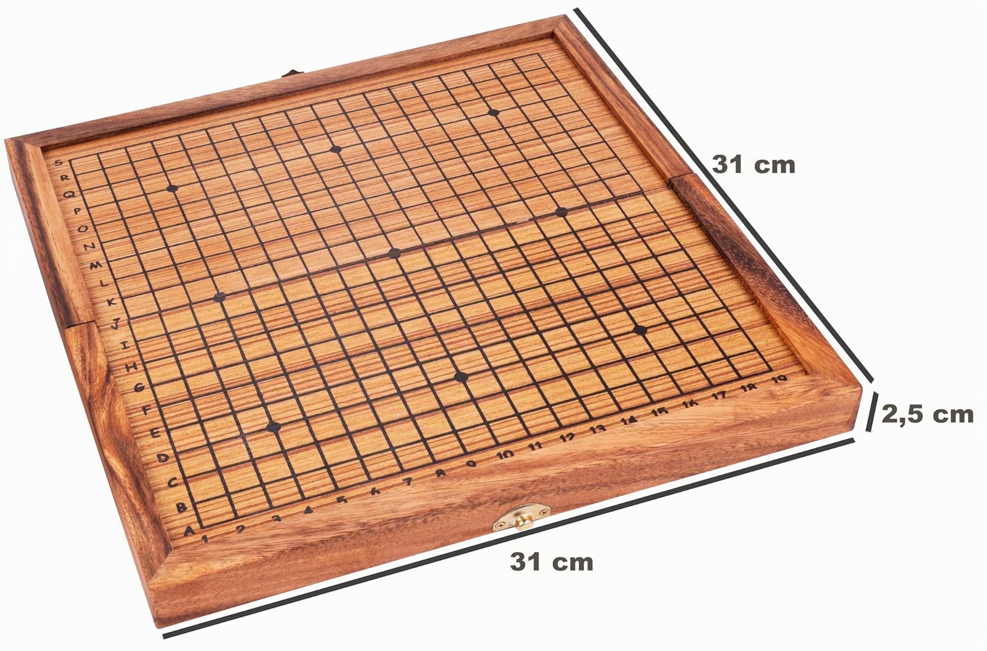 Engelhart – 350360 – Drewniana gra Go – planszowa gra strategiczna – łamigłówka eko – od 8 lat – 31 x 31 x 2.5 cm