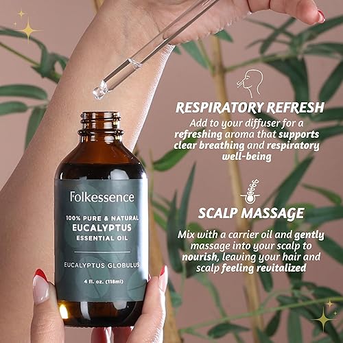 Miniatura 4 de Folkulture Aceite esencial puro de clavo, 4 onzas líquidas, aceite esencial 100% puro, natural y sin diluir, grado terapéutico prémium con gotero de