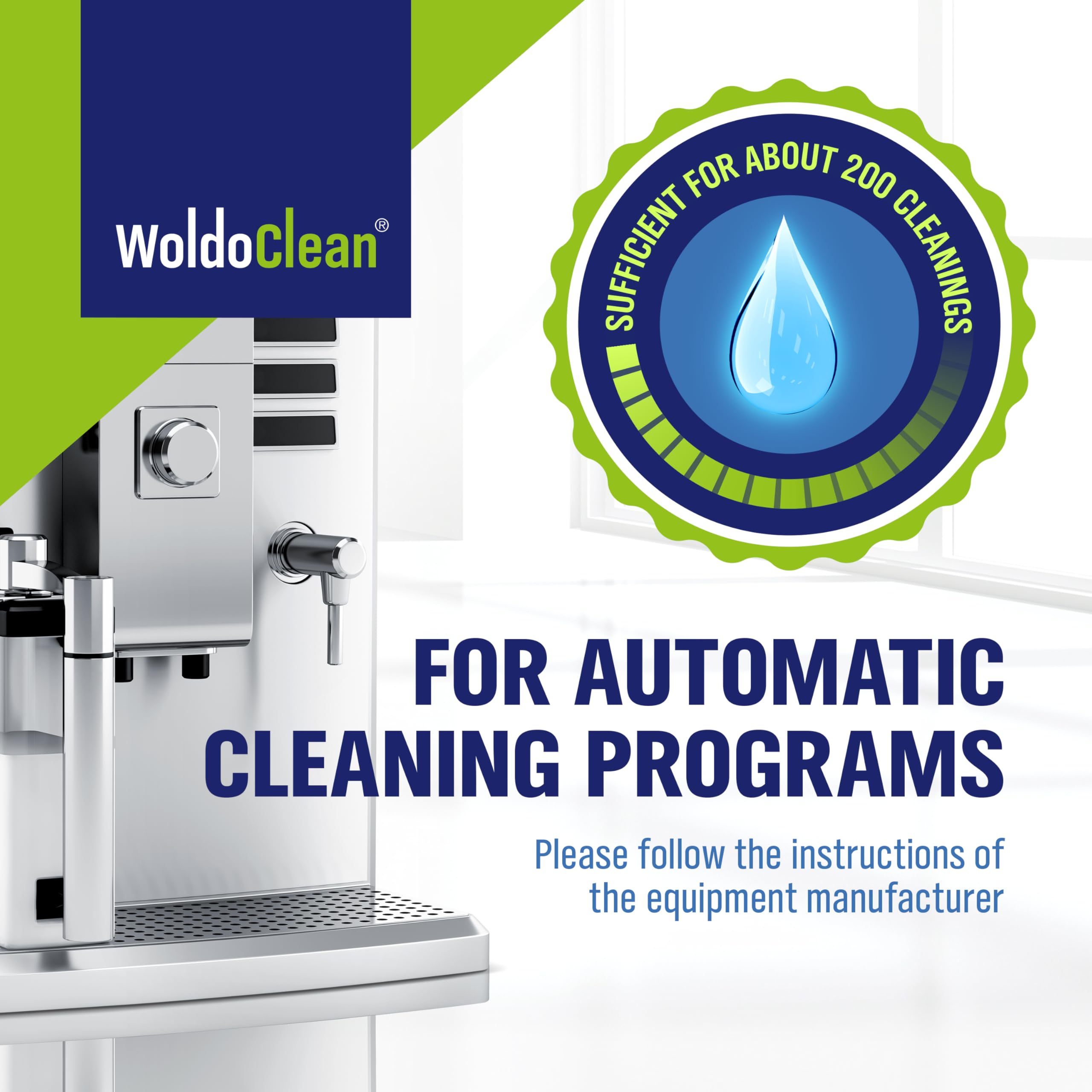 WoldoClean Nettoyant Système Lait pour Machine à Café 5L - Concentré Spécial, Élimine Graisses & Protéines de Lait, Universellement Compatible