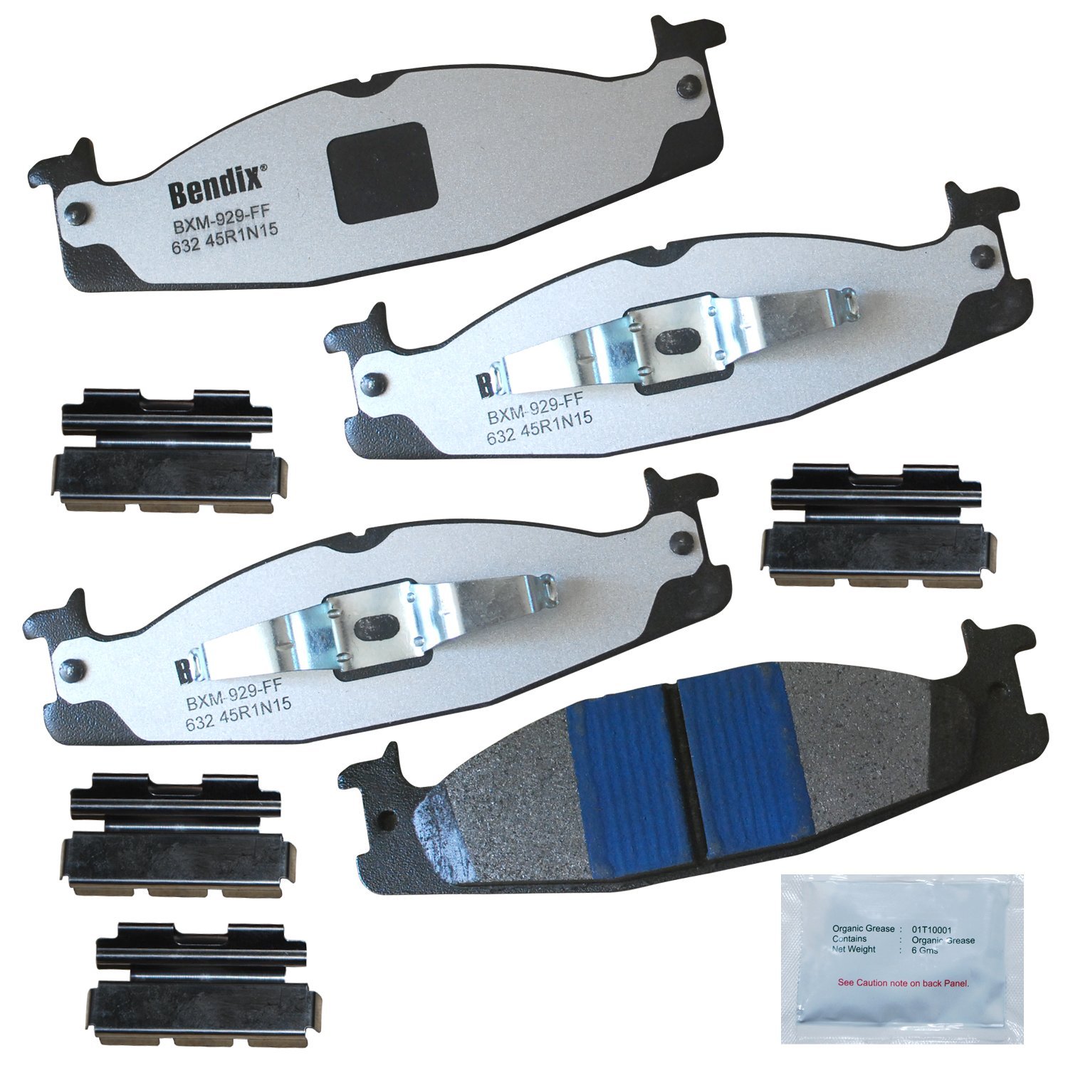 Bendix Fleet Metlok MKD632FM Semi-Metallic Front Brake Pads for Ford Bronco 1996-1994, E-150 2003-2002, E-150 Econoline 2002-1994, E-150 Econoline Club Wagon 2002-1994, F-150 1996-1994