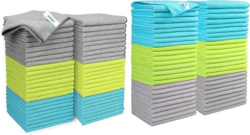 Miniatura 1 de AIDEA Paños de limpieza de microfibra, 50 unidades, más suaves, altamente absorbentes, sin pelusas, para casa, cocina, coche, regalos de ventana (12