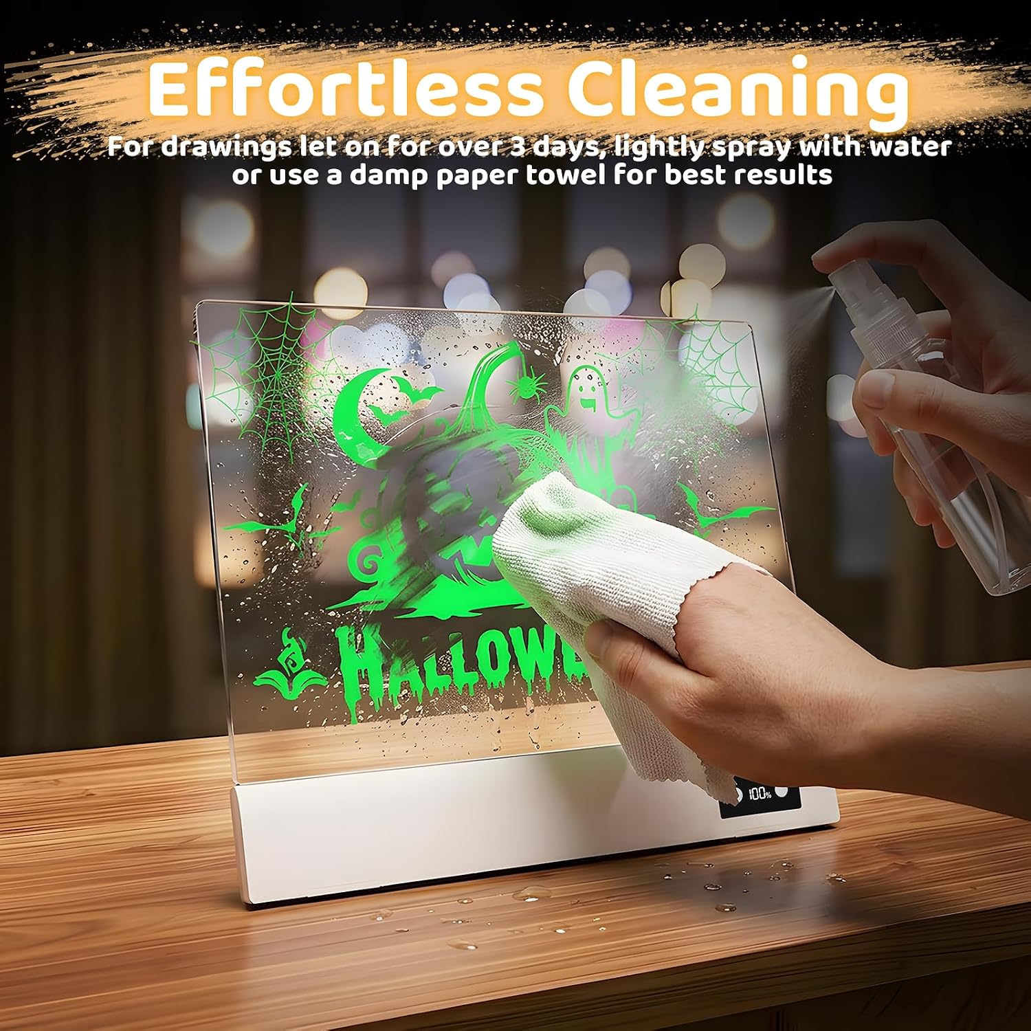 LED Drawing Board, 16 inch Colors Light Up Dry Erase Writing Board for Kids with Stand Rechargeable Message Pad for Classroom/Office/Home Decoration for Kids Adults,Teens 12 Markers
