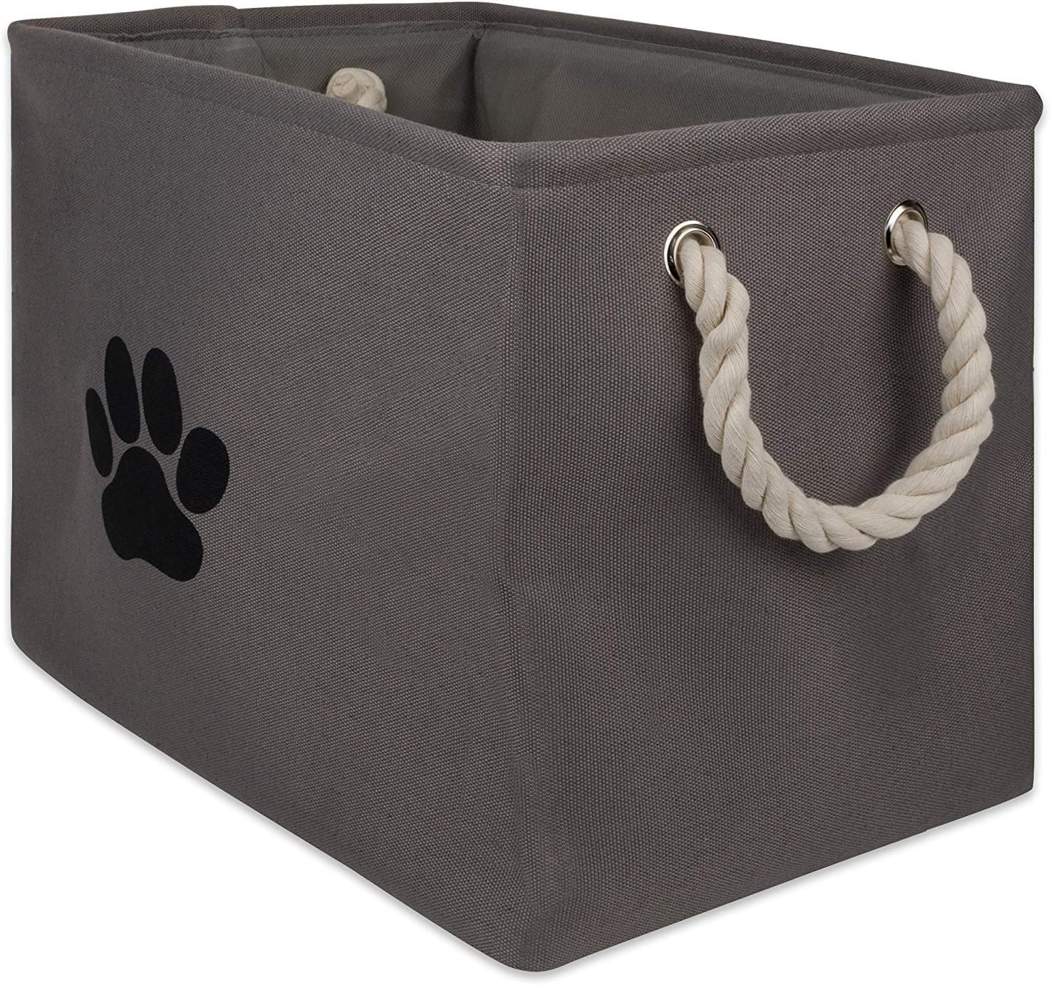 Bone Dry Pet Storage Collection Collapsible Bin, Small Rectangle, Gray