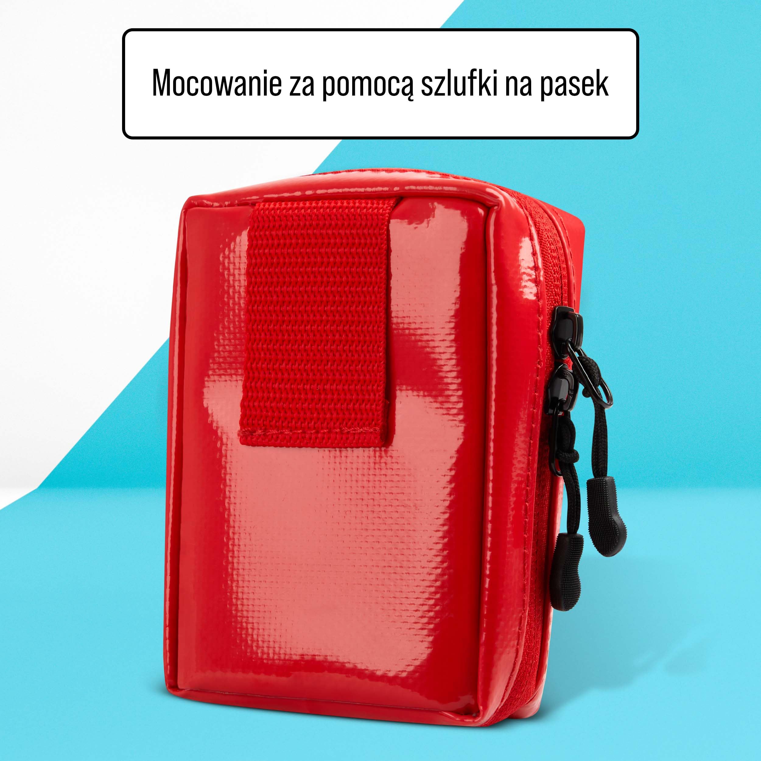 Pulox Etui na ampułki medyczne w kolorze czerwonym (puste) - Małe torba na ampułki i fiolki z lekami - Do 7 ampułek (12 x 8 x 4 cm)
