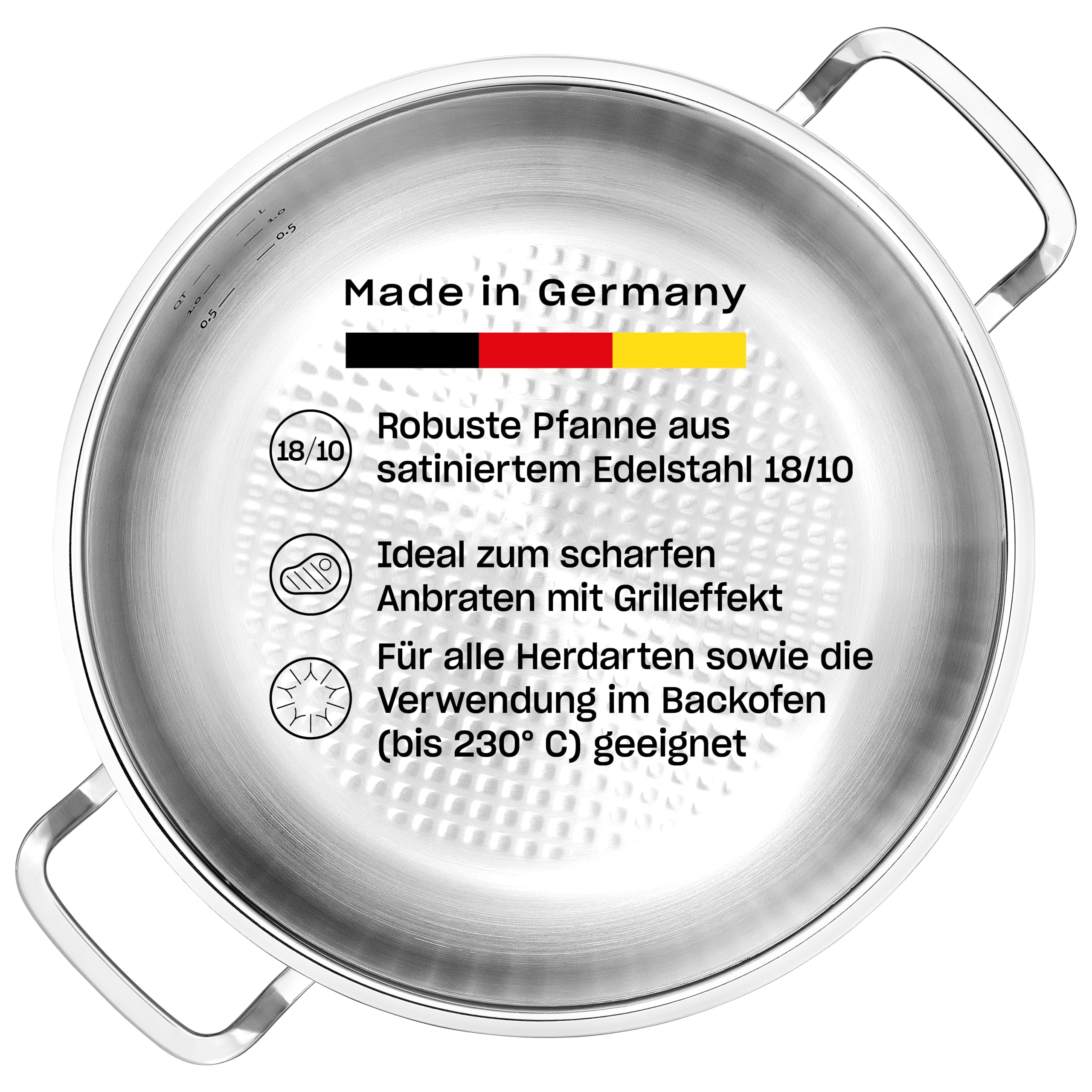 Fissler 084-388-24-100 Original Profie Collection Serve Pan, Gas Fire/Induction Compatible, Made in Germany, 9.4 Inches (24 cm)