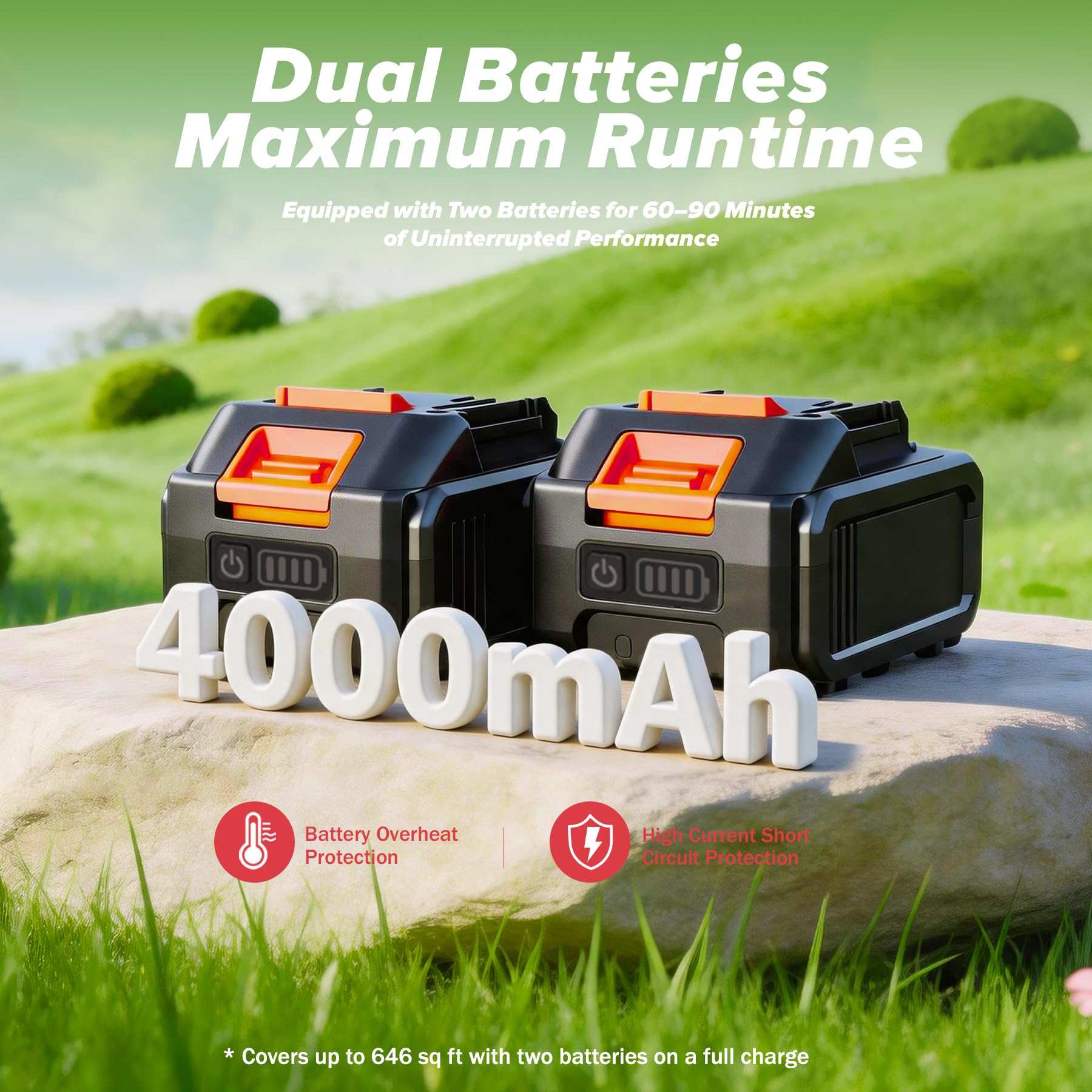 Weed Wacker Weed Eater de 4000 mAh: bordeadora eléctrica inalámbrica de 21 V y recortadora de cuerdas, herramienta de césped 2 en 1, funciona con pilas, cortador de césped de 12 pulgadas con 2