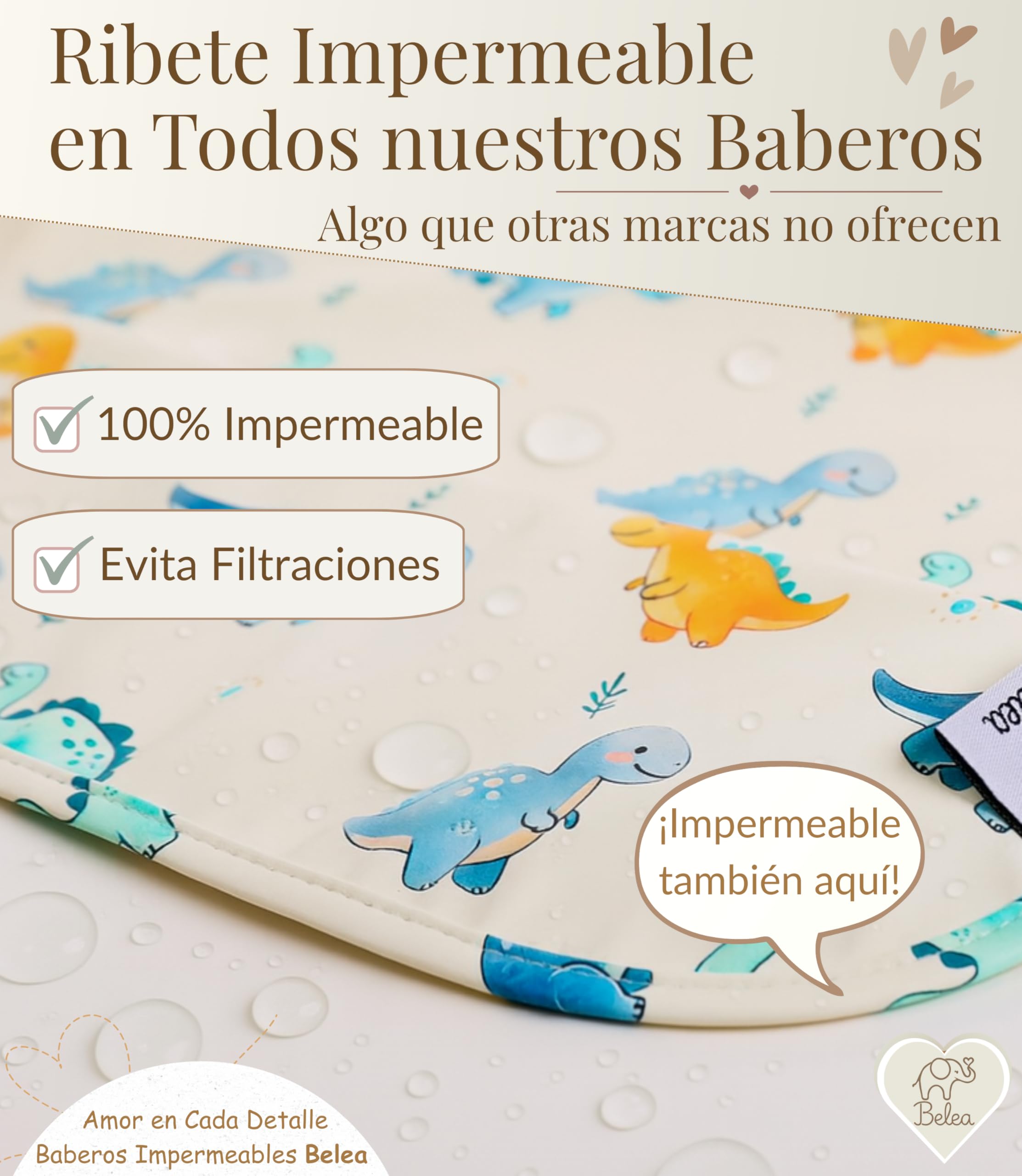 Pack 2 Baberos Bebe Impermeables Sin Mangas BLW 6 Meses a 5 Años Bolsillo Recogemigas Babete Impermeável Babero Infantil Sin BPA Regalo Baby Shower Cumpleaños Bebé - 4