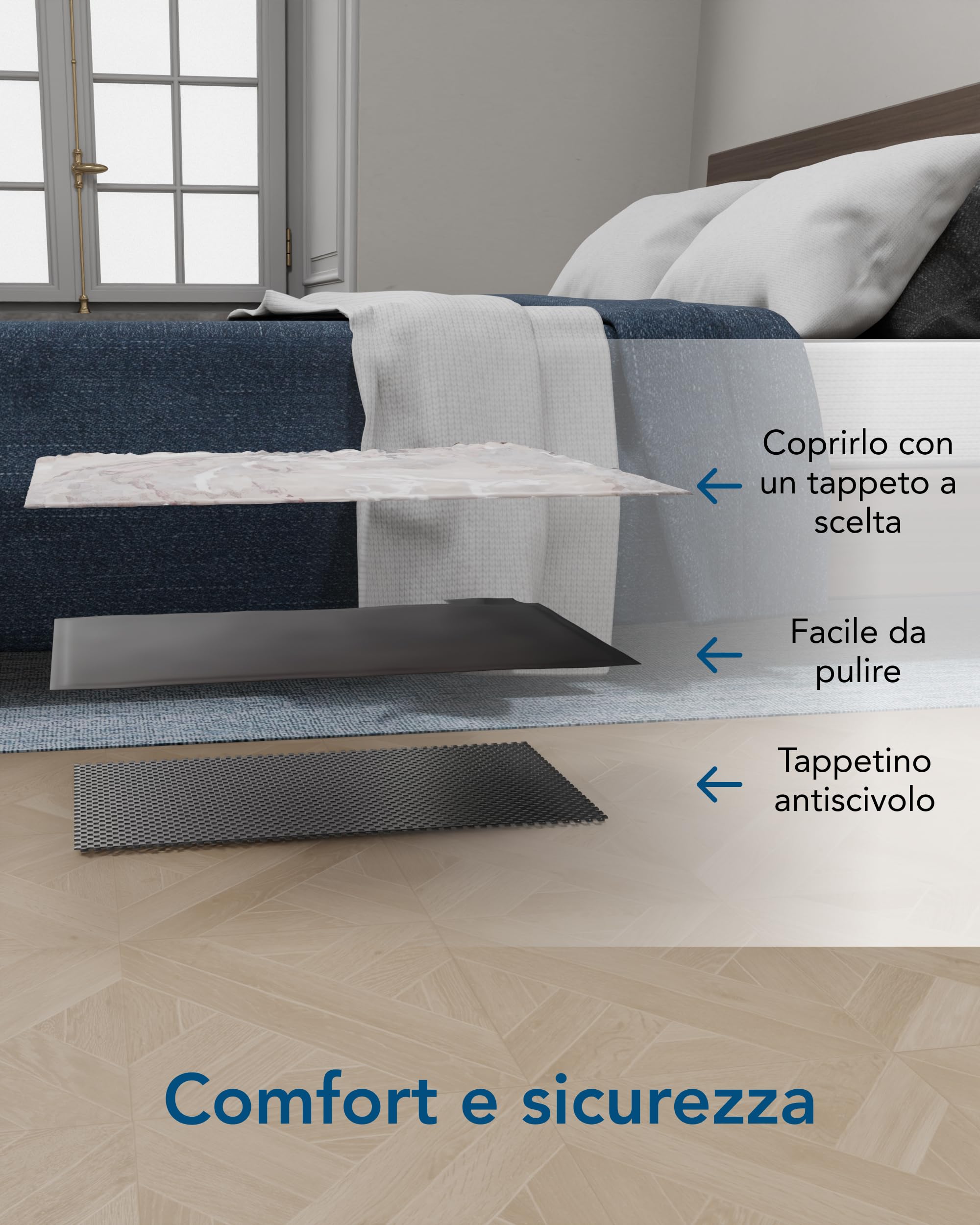 TabTime Allarme con Sensore di Pressione e Chiamate di Assistenza, Sensore per Pavimento, Sensore di Pressione, Allarme da Letto per Anziani, Sistema Simply Safe