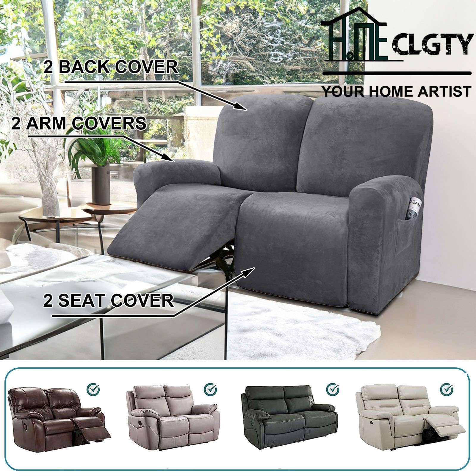 【レオン出品】リクライニングソファ グレー 本体＋カバー レオン出品】リクライニングソファ グレー 本体＋カバー Amazon