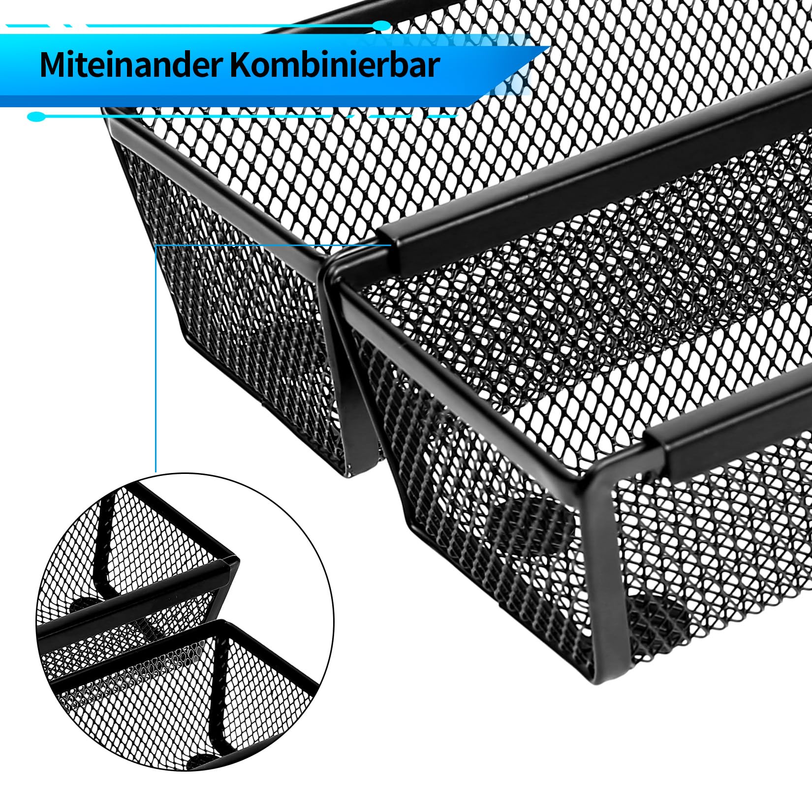 Organizer Da Cassetto Per Posate - 4 Portaposate Metallici Con Base Antiscivolo - Foto 9