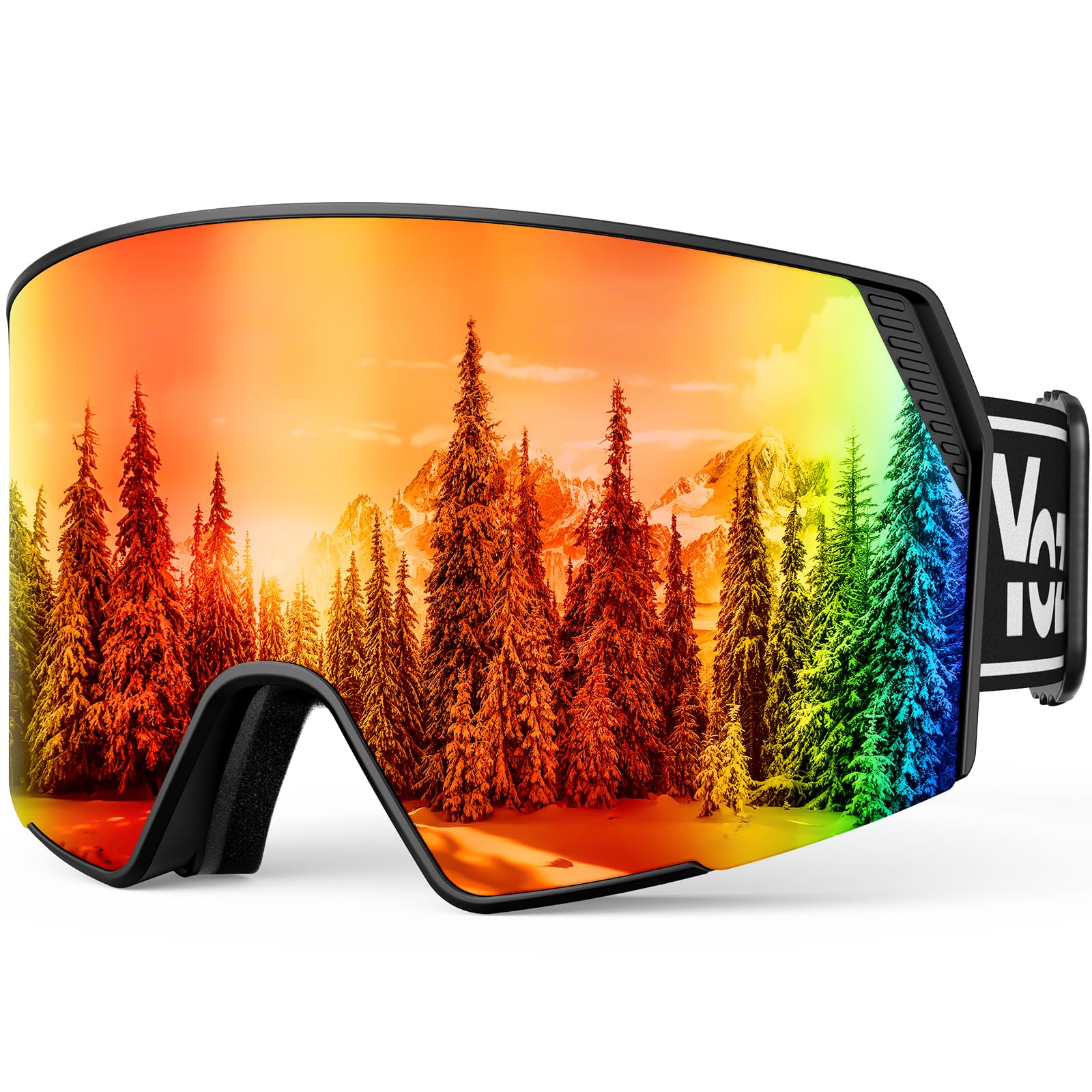 YOZISS Maschera da Sci uomo donna,OTG Maschera da Snowboard, Protezione UV400 Occhiali da Sci Snowboard, Occhiali da Motocross per ciclismo Equitazione Arrampicata Sci